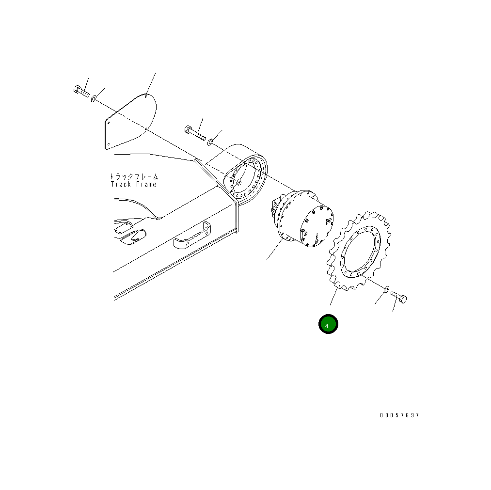 Ведущая звезда 22B-27-11110 Komatsu