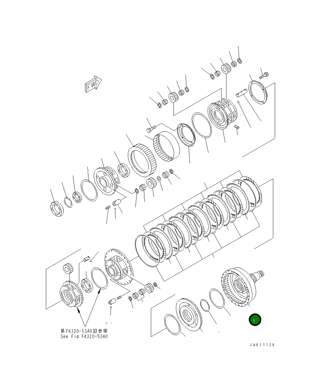 Вал 427-15-12134 Komatsu