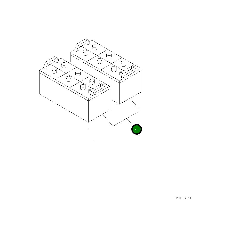 Аккумулятор (145F51) 08000-42215 Komatsu