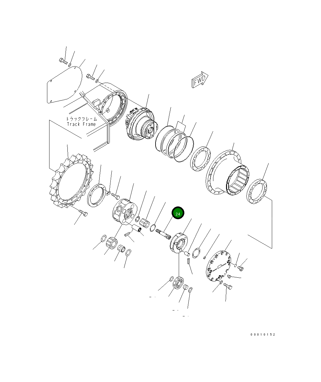 Вал 20Y-27-31140 Komatsu