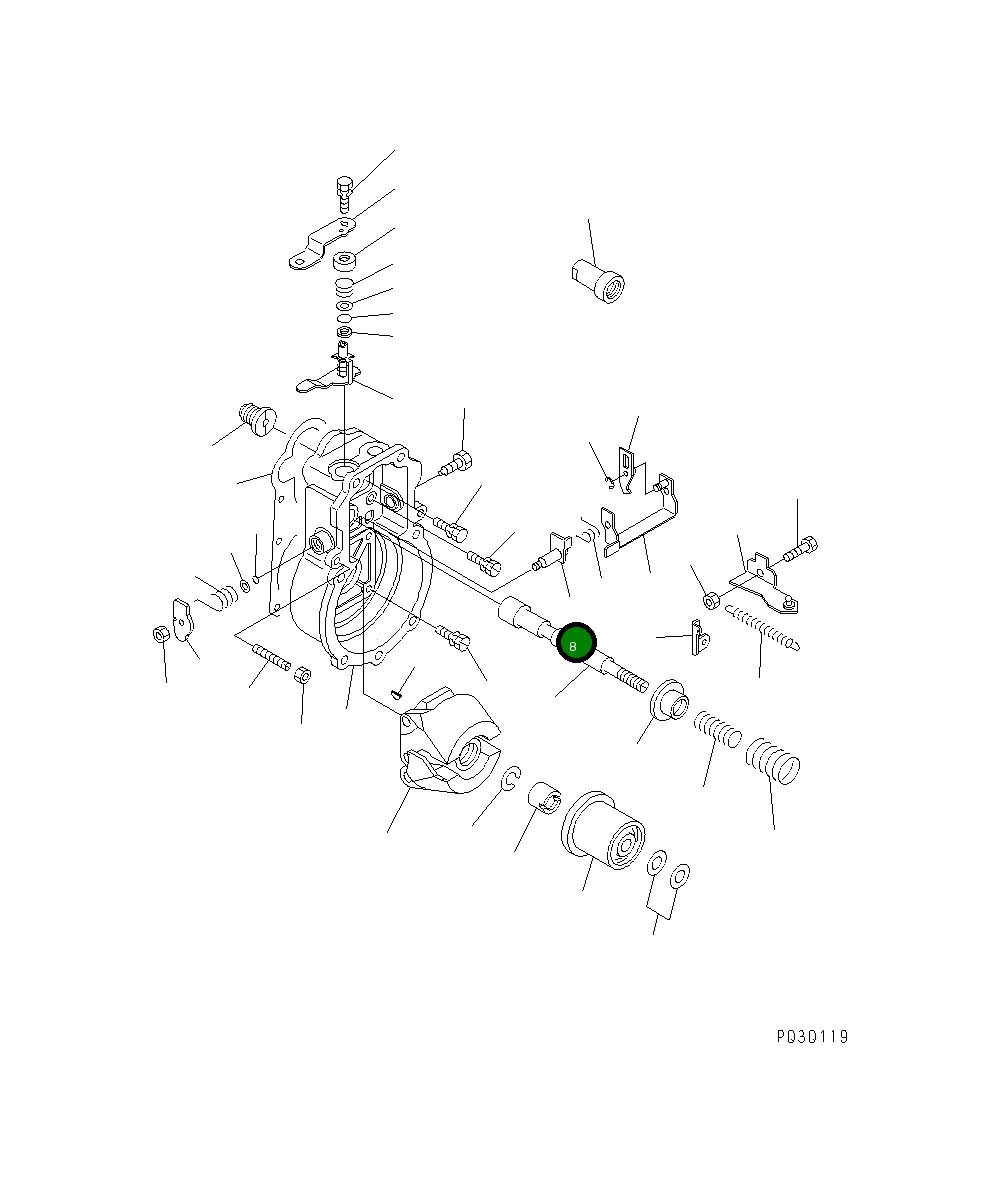 Вал DK159205-2821 Komatsu
