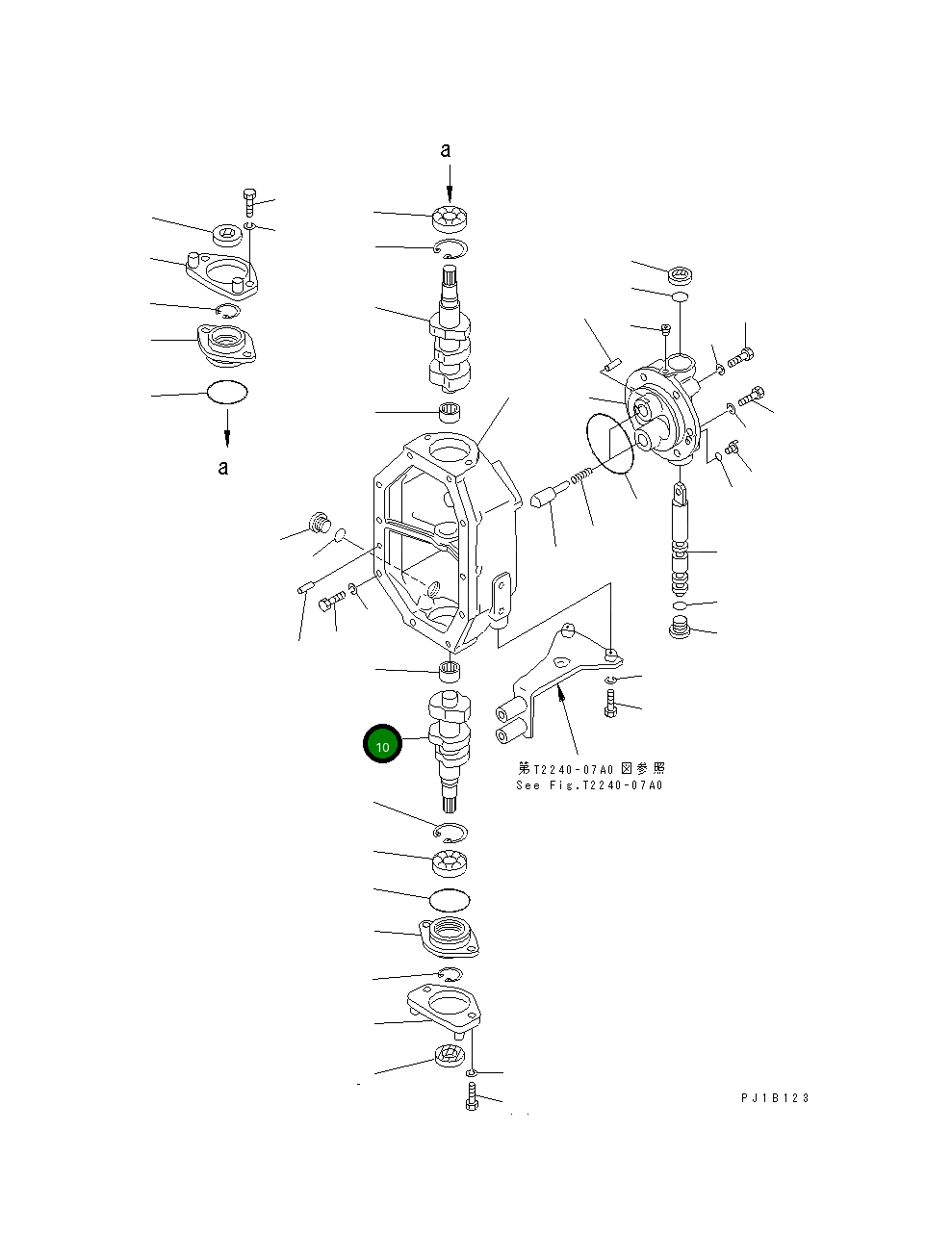 Вал 176-76-18140 Komatsu