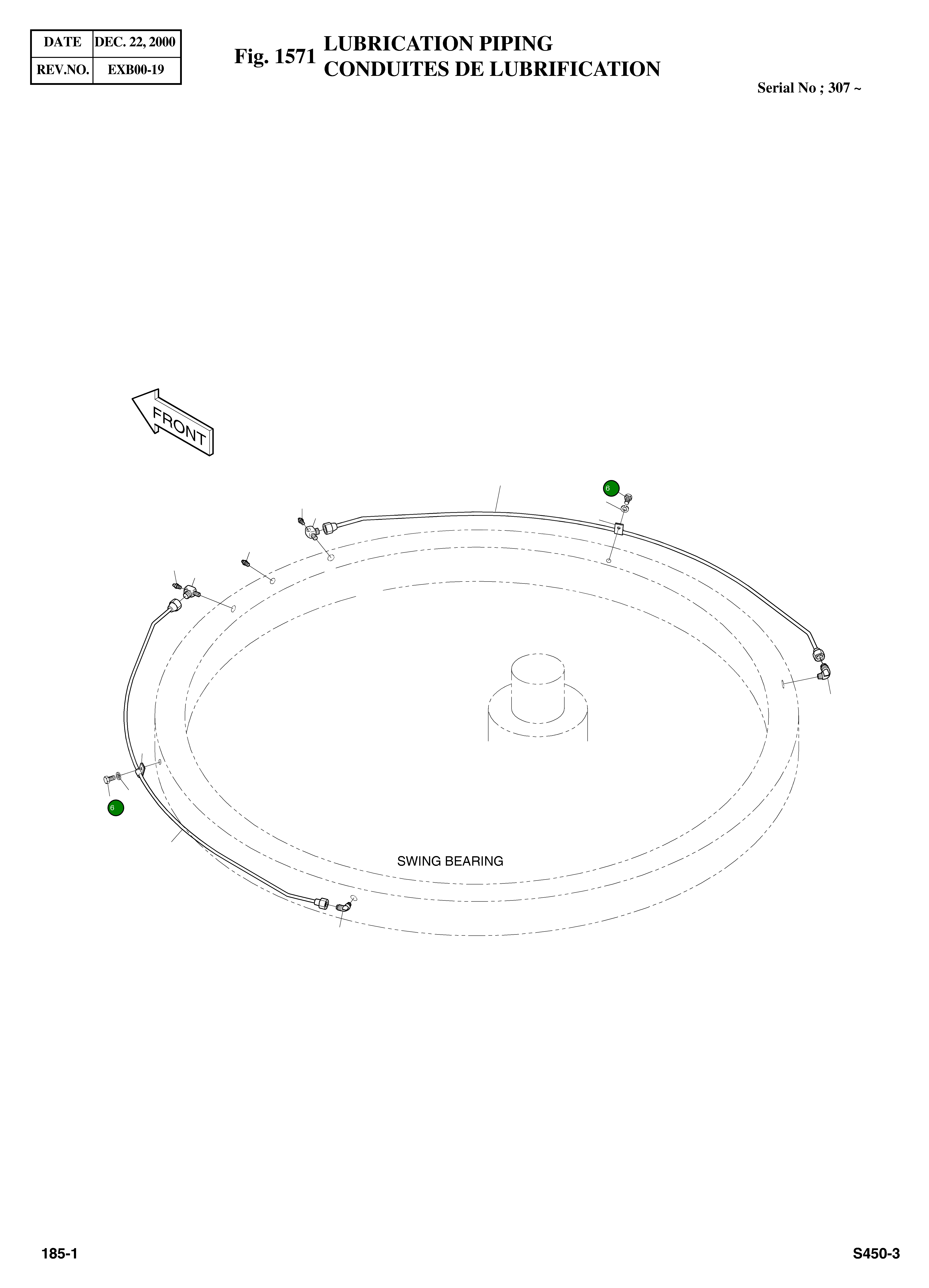 Болт M6X1.0X10 S0504353 Komatsu