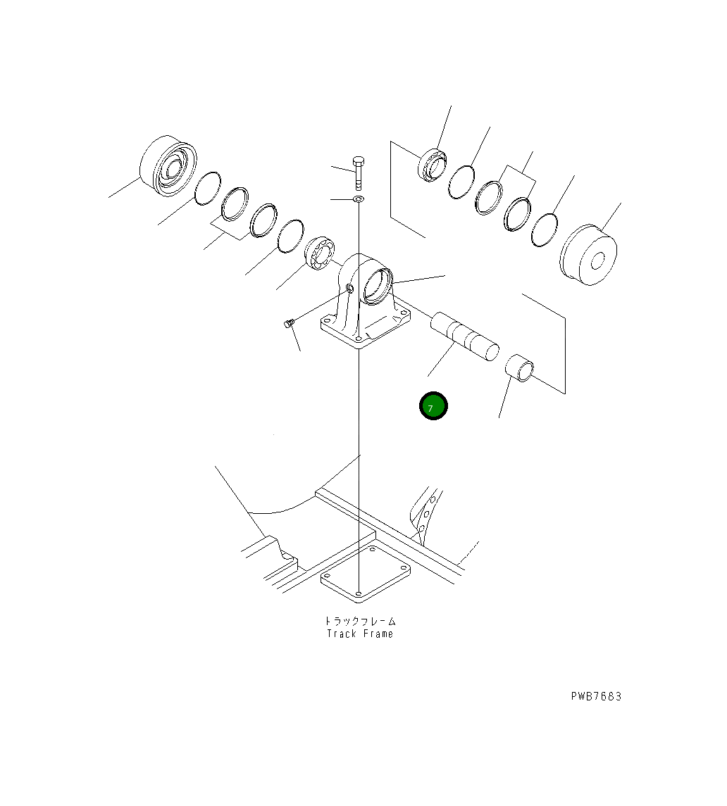 Вал 21N-30-35230 Komatsu