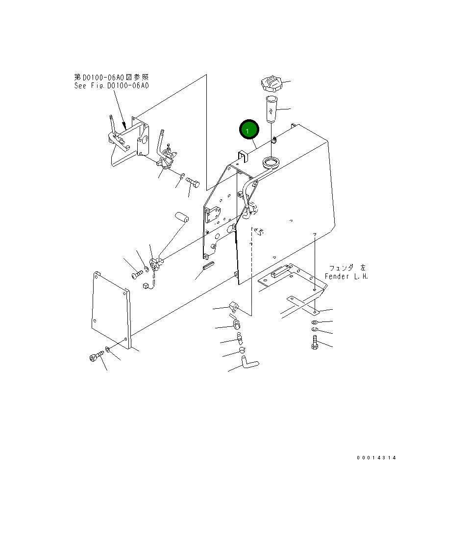 Бак 104-04-51230 Komatsu