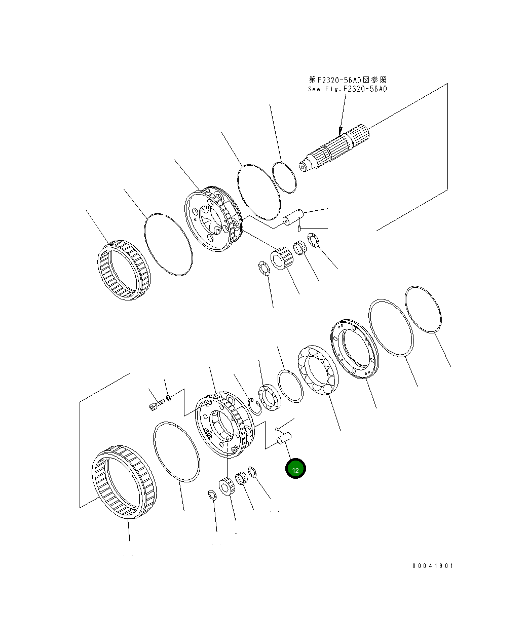 Вал 17A-15-42550 Komatsu