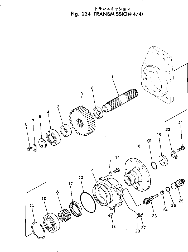 Вал 262-14-11510 Komatsu