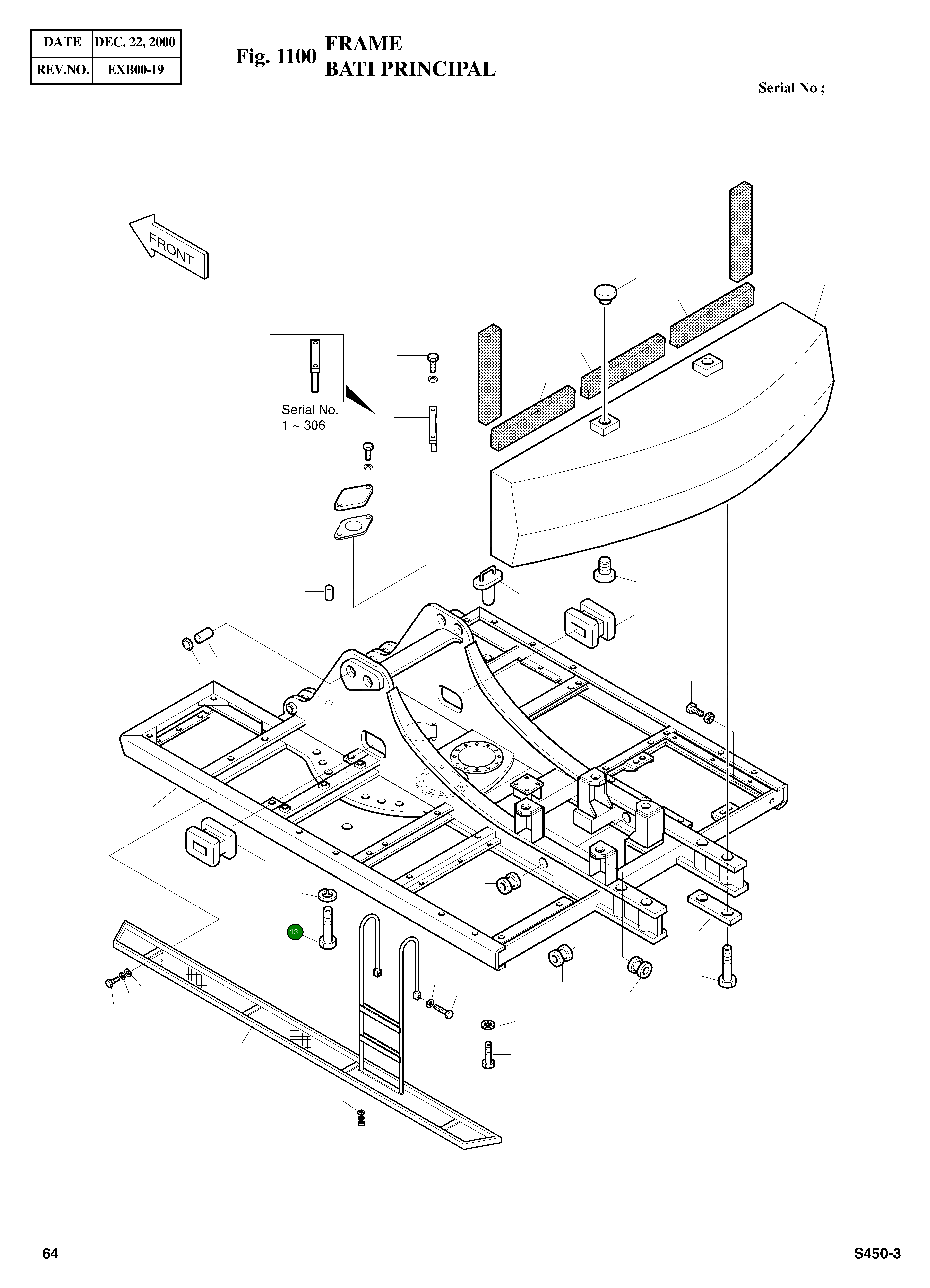 Болт M24X2.0X150 S0776161 Komatsu