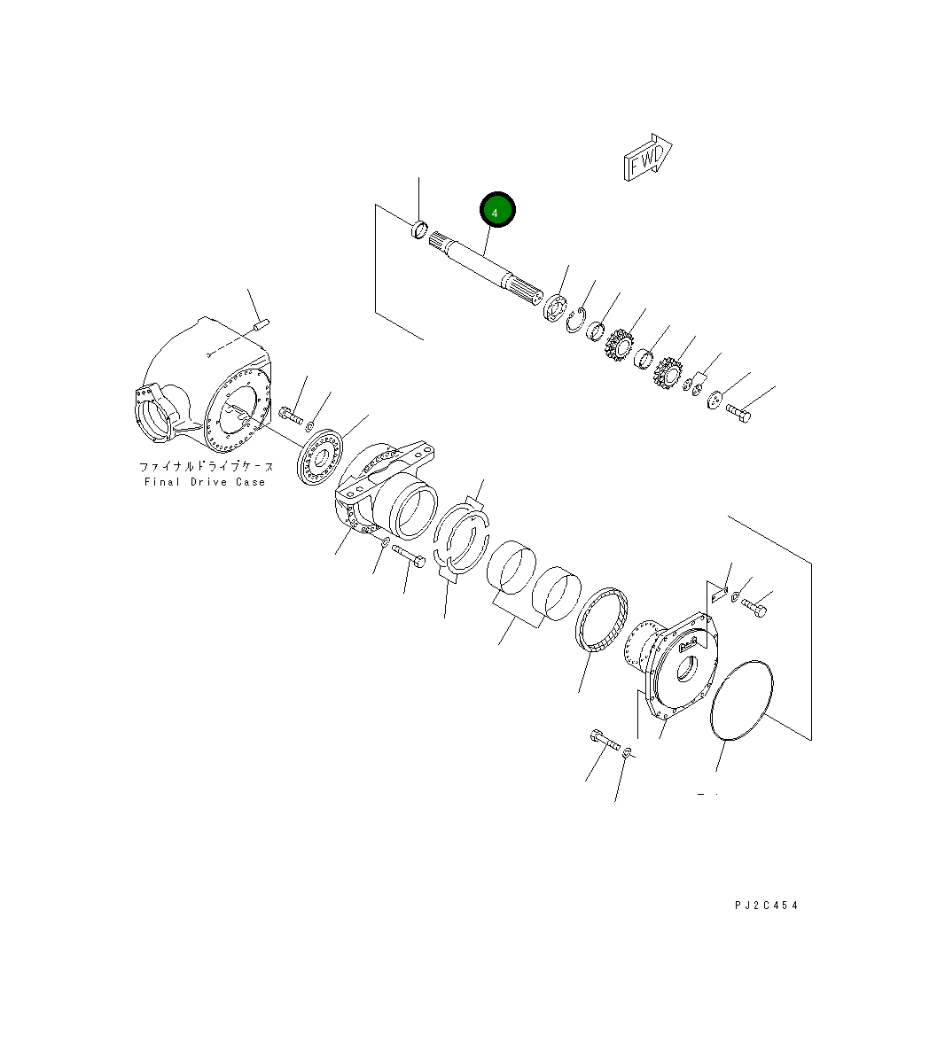Вал 23B-22-31180 Komatsu