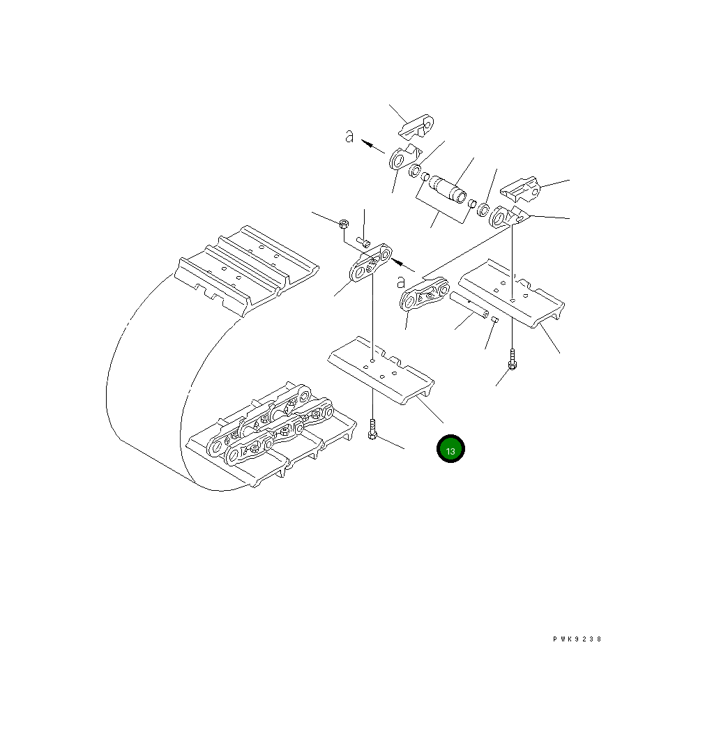 Башмак 134-32-61110 Komatsu
