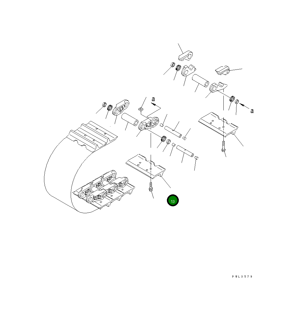 Башмак 175-32-31450 Komatsu