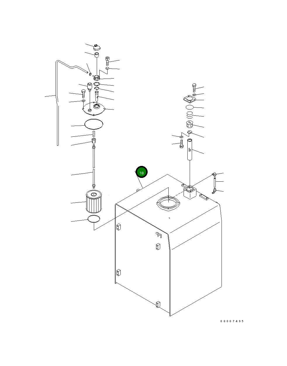 Бак 21N-60-34120 Komatsu