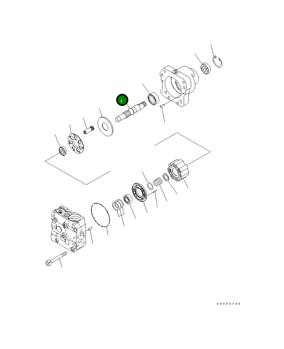 Вал 708-7R-12210 Komatsu