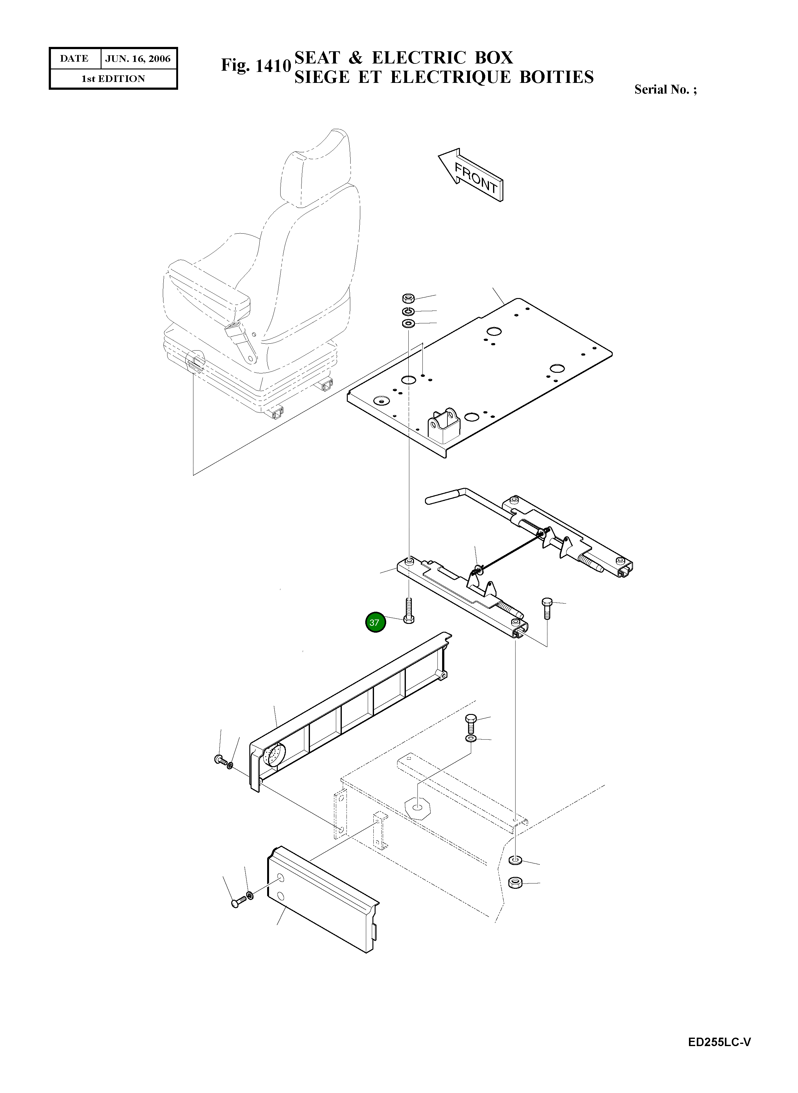 Болт M8X1.25X25 2120-2166D46 Komatsu