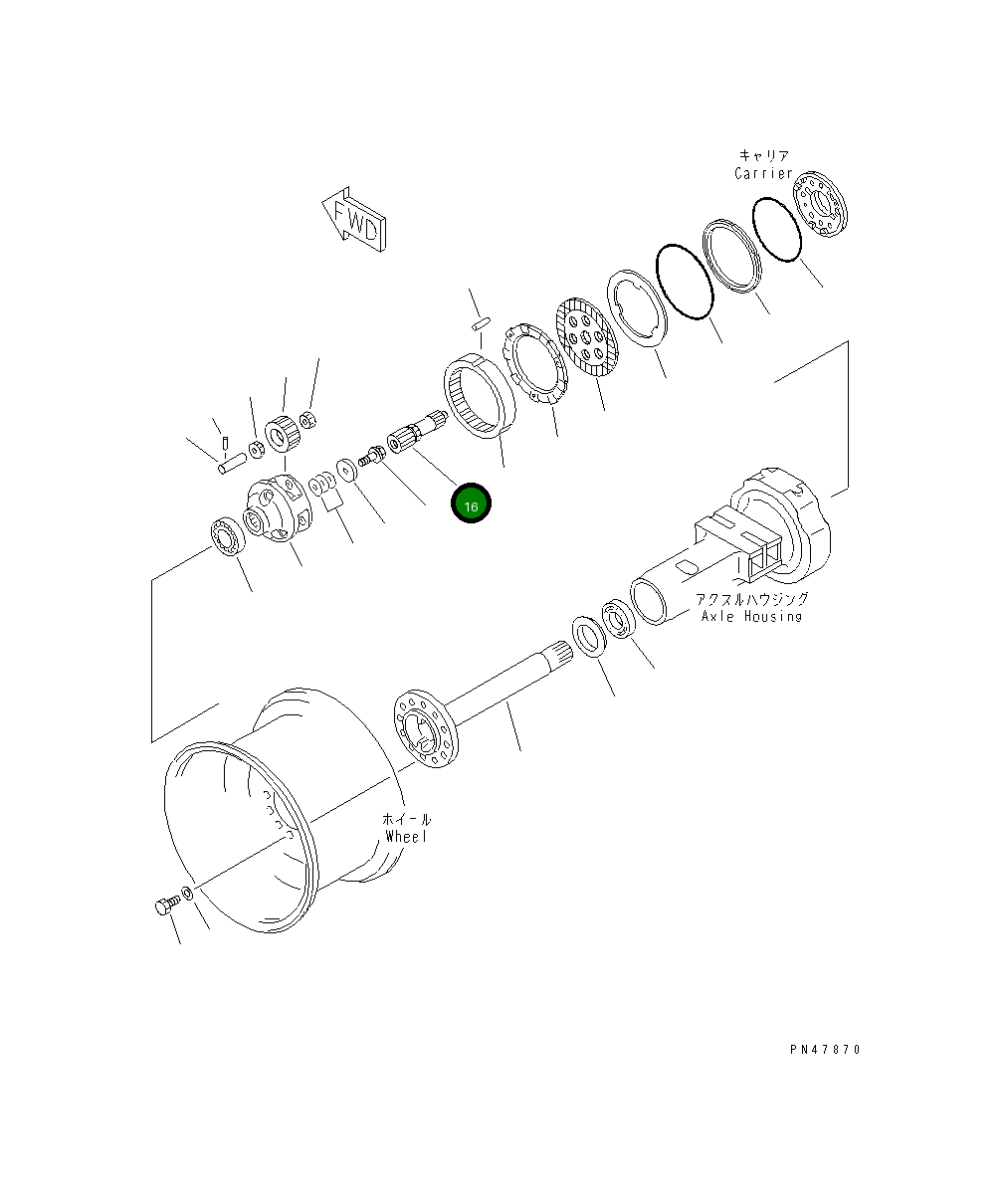 Вал 418-22-22420 Komatsu