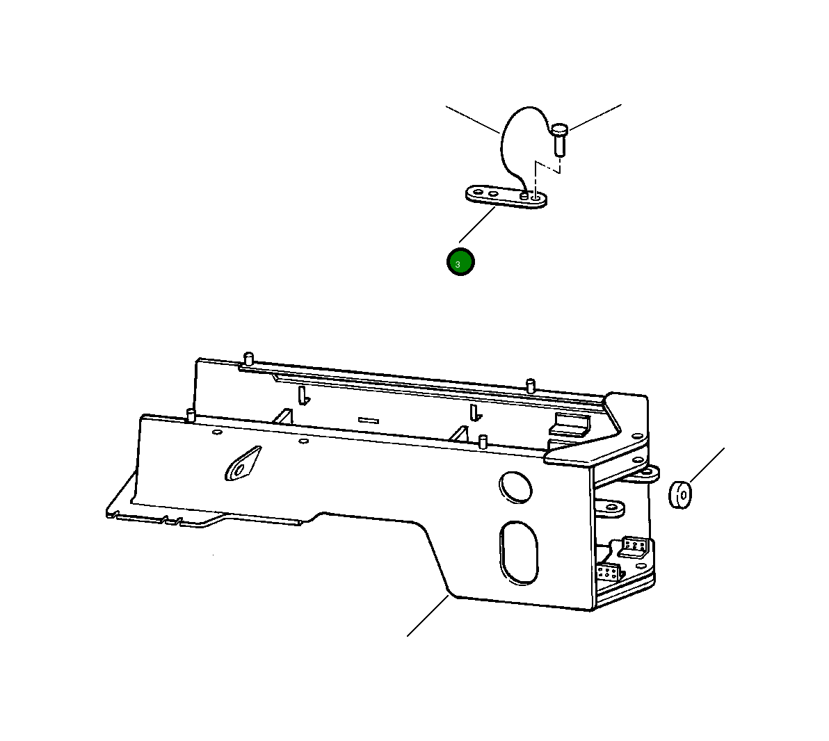Блокирующая штанга рамы 1138 705 C3 Komatsu