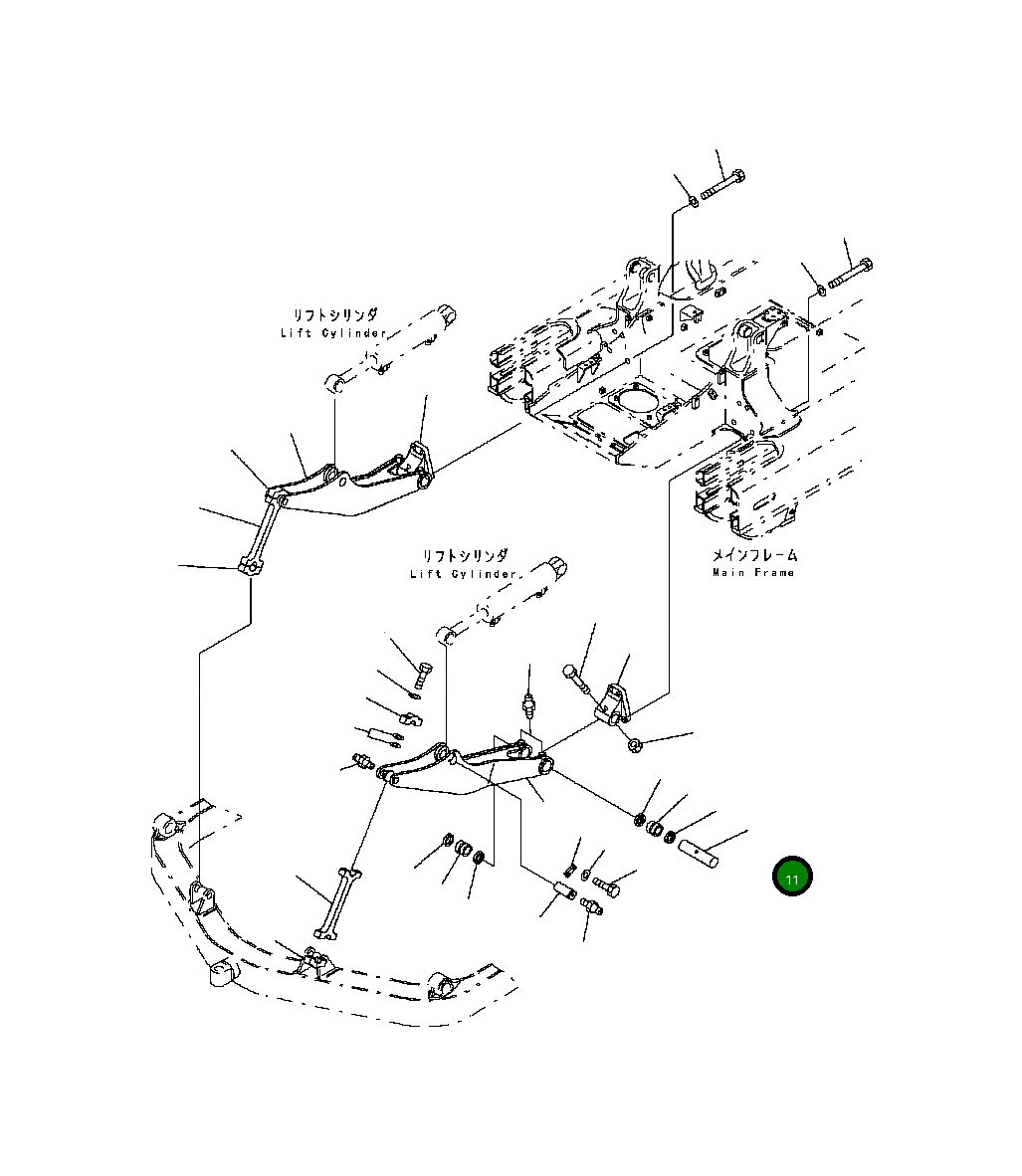 Вал 126-70-51450 Komatsu