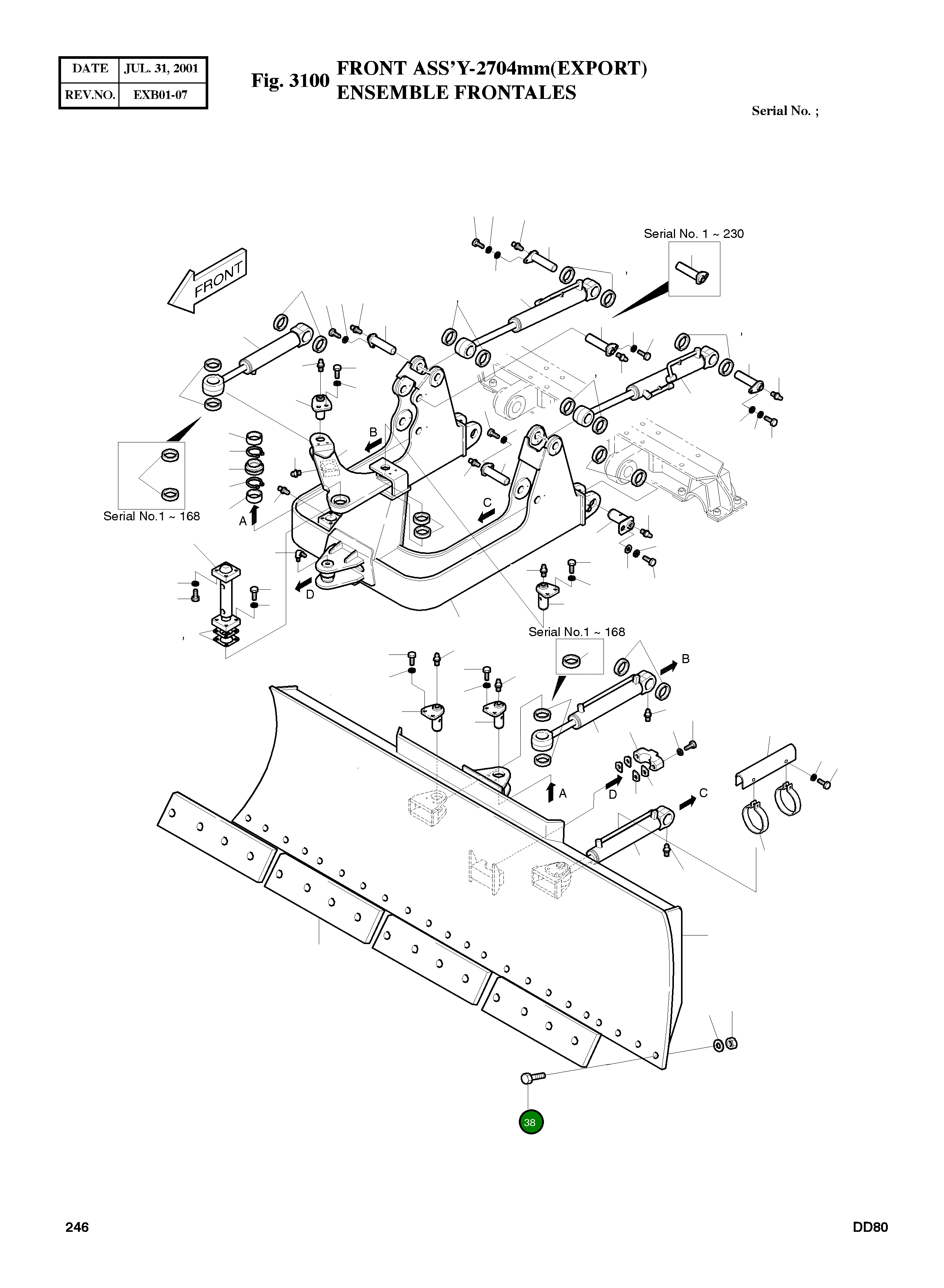Болт M16X2.0X45 120-00050 Komatsu