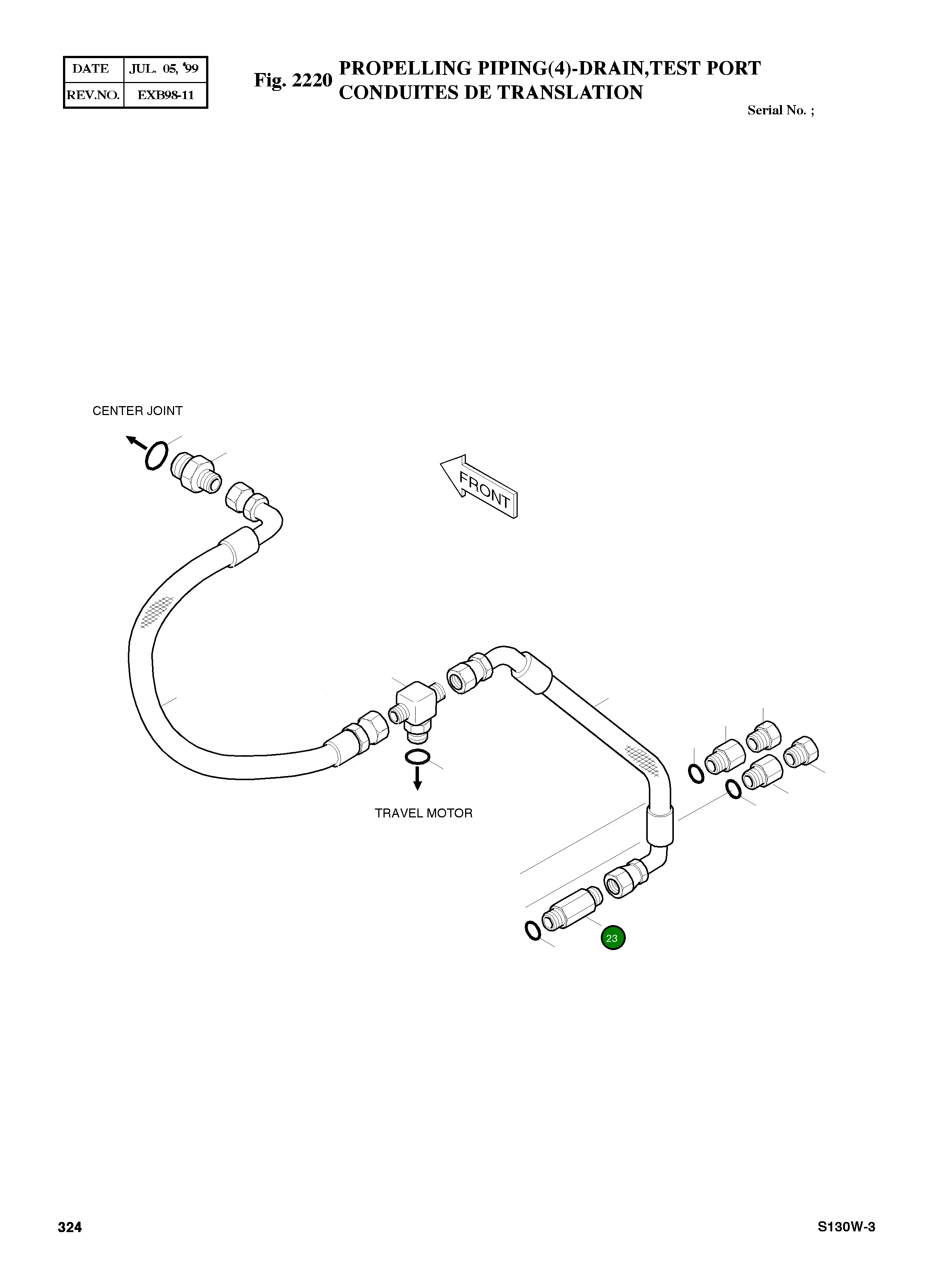 Адаптер M14X1.5-PF3/8 2181-1126D91 Komatsu