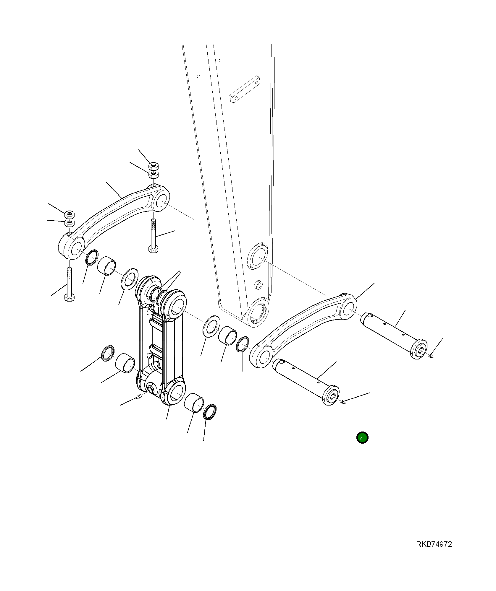 Вал 22E-70-24640 Komatsu