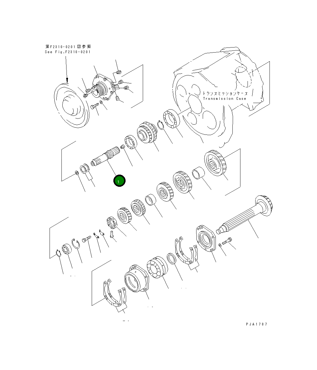 Вал 14X-14-12541 Komatsu