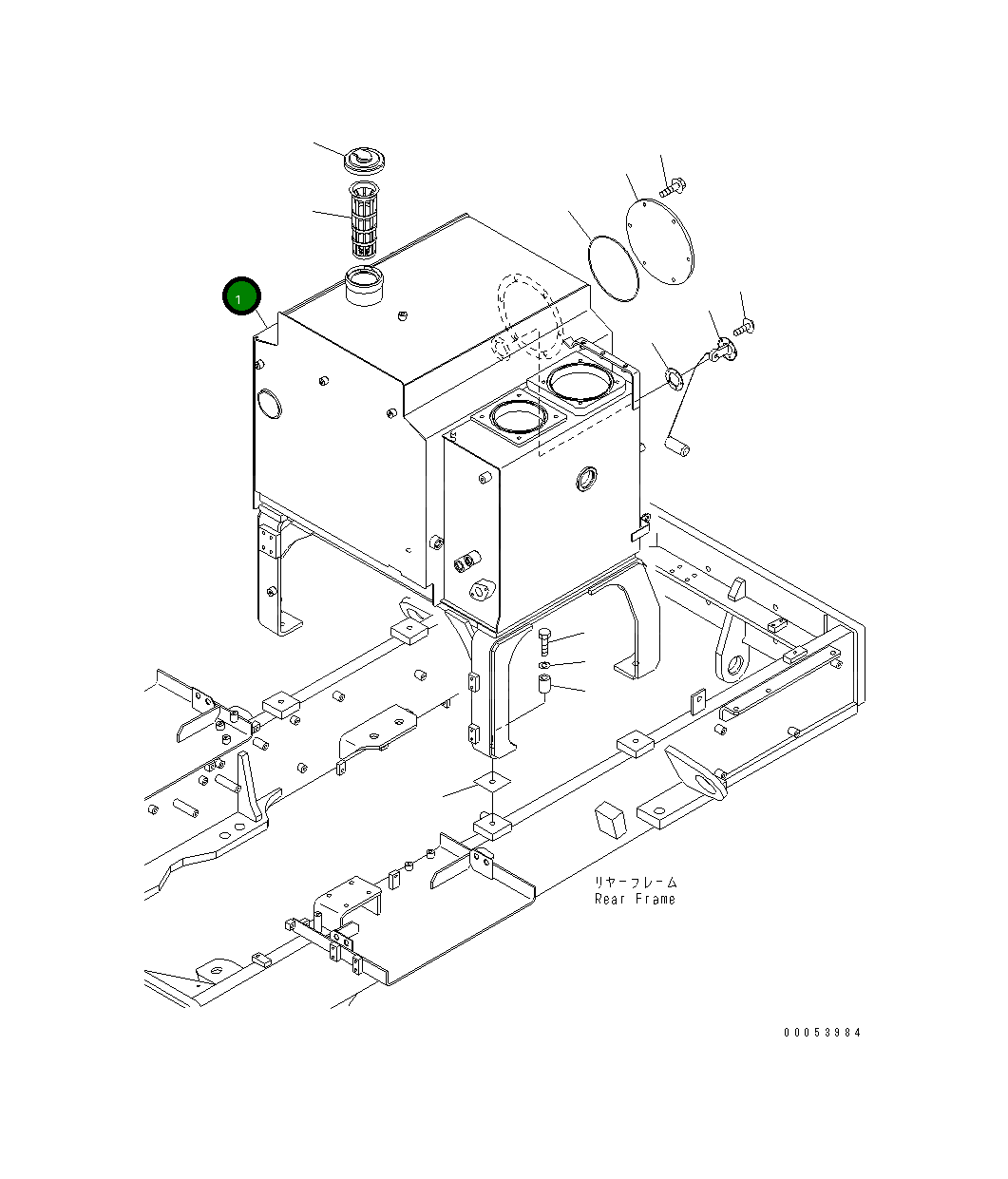 Бак 23B-04-61170 Komatsu
