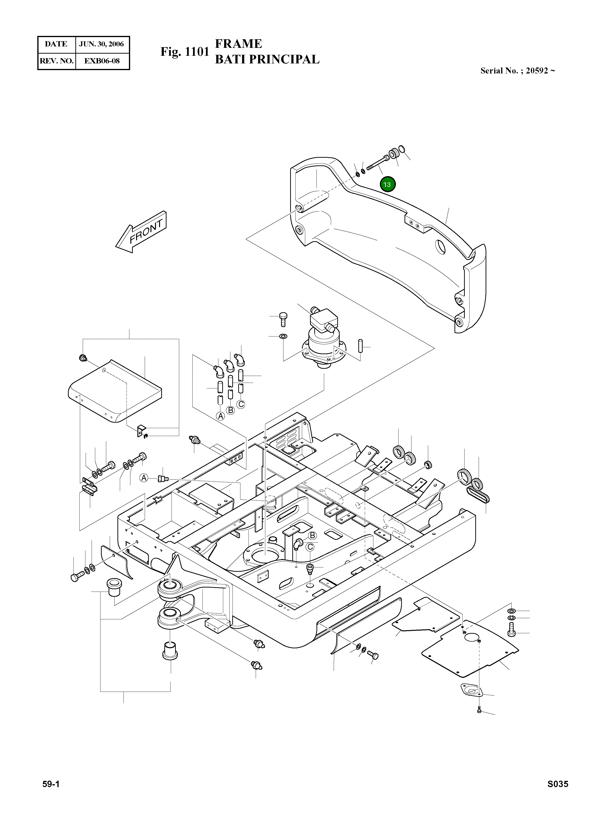 Болт M14X1.5X140 S0764661 Komatsu