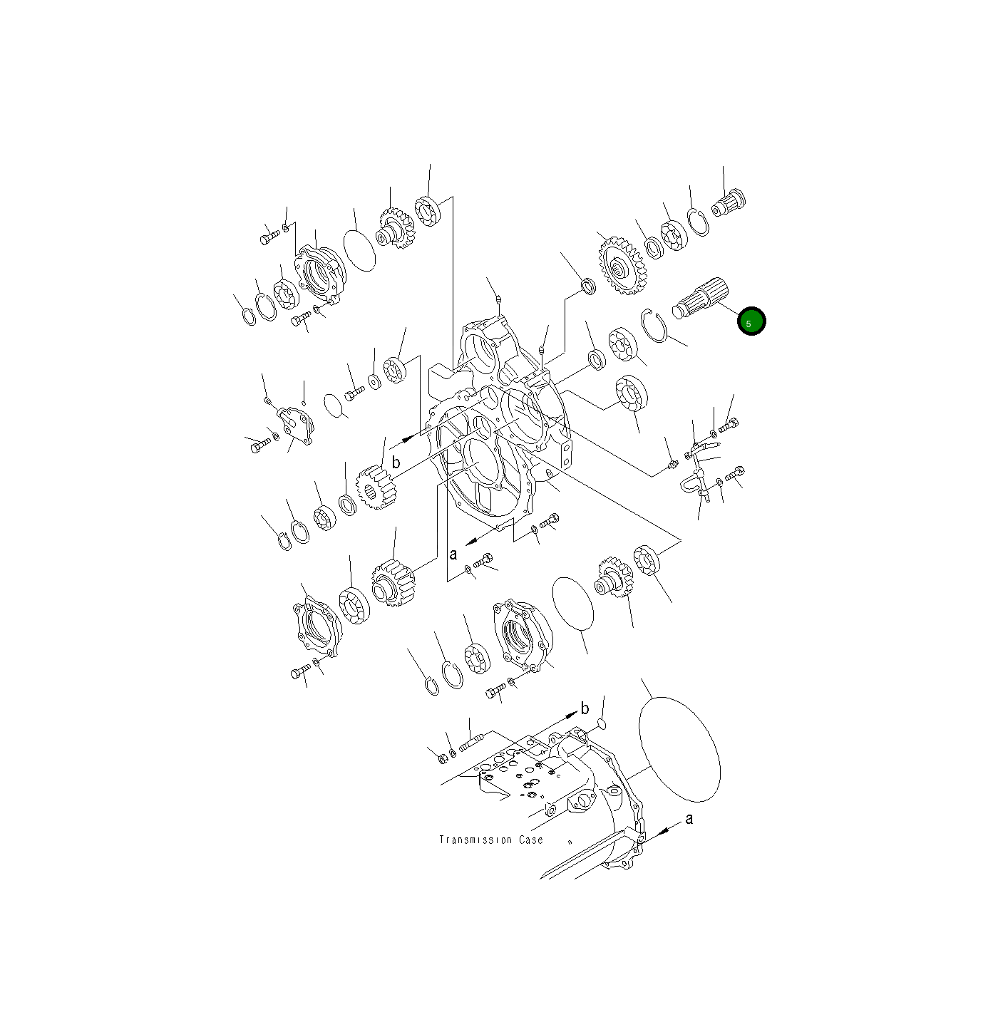 Вал 23A-15-18340 Komatsu