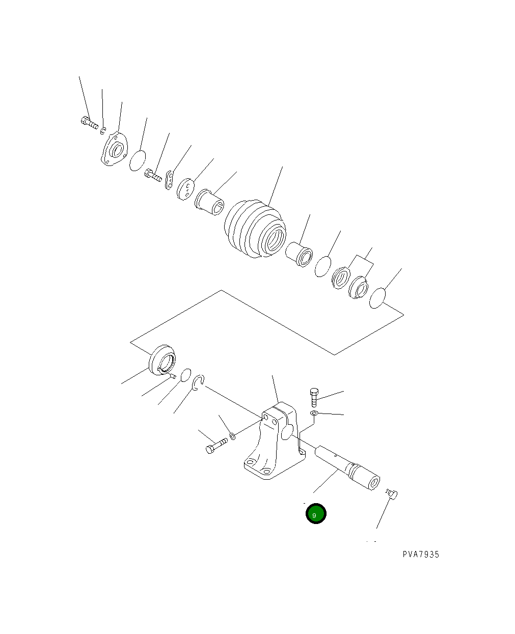 Вал 135-30-15110 Komatsu