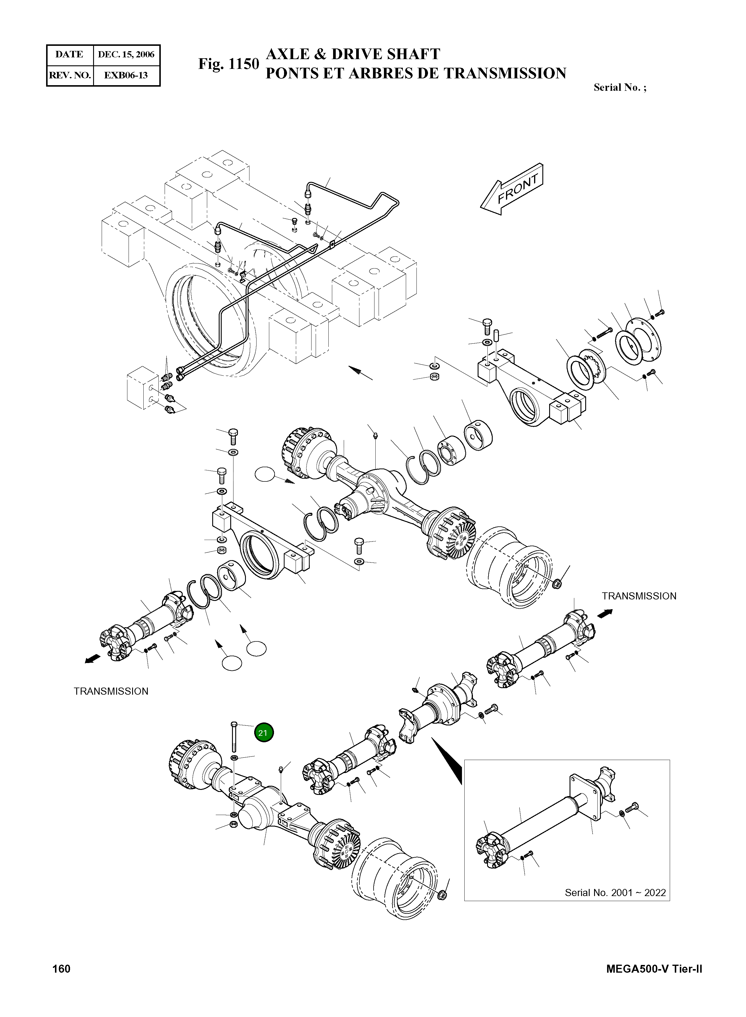 Болт M36X3.0X180 120-00047A Komatsu