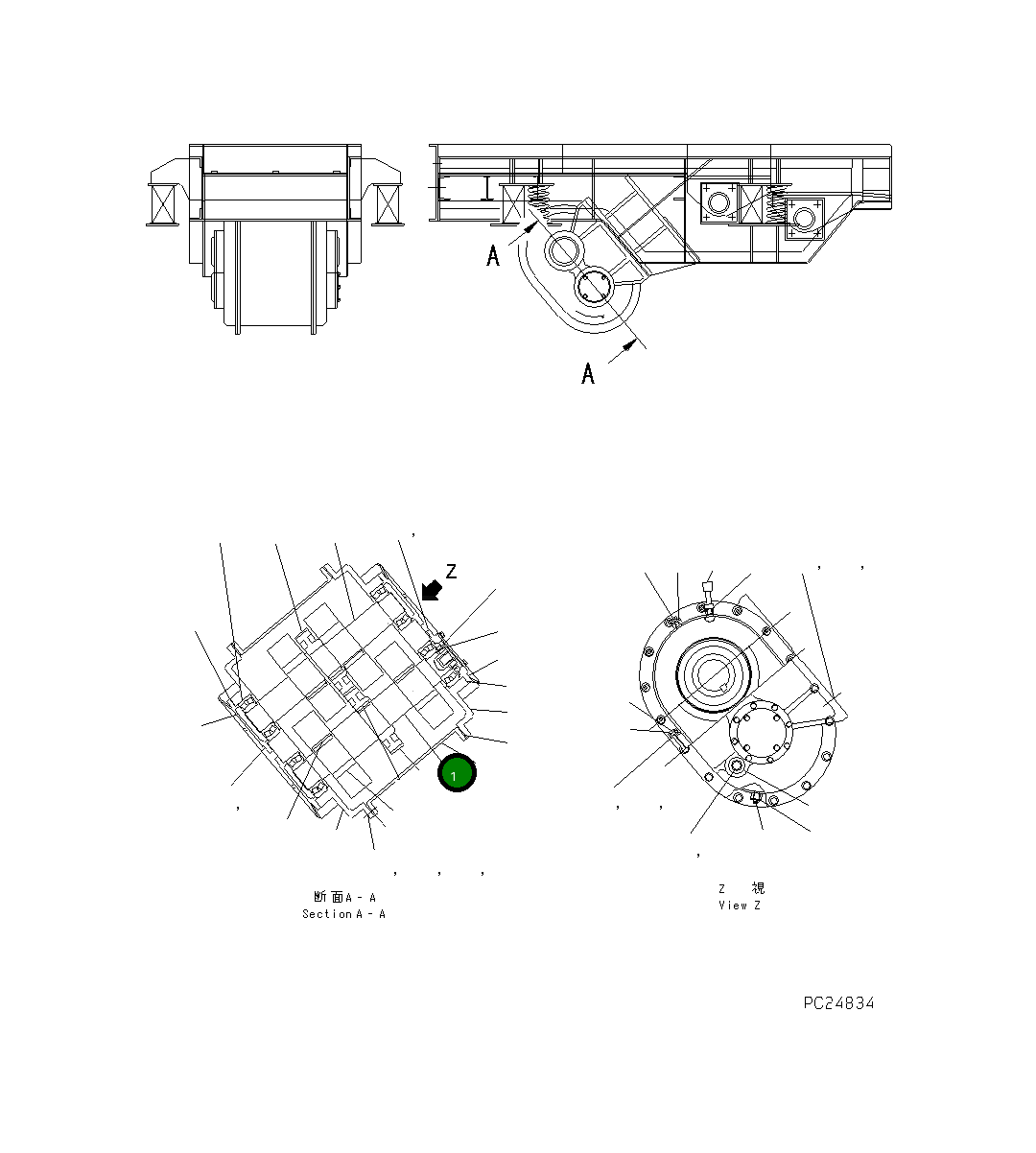 Вал KNKFV10012 Komatsu