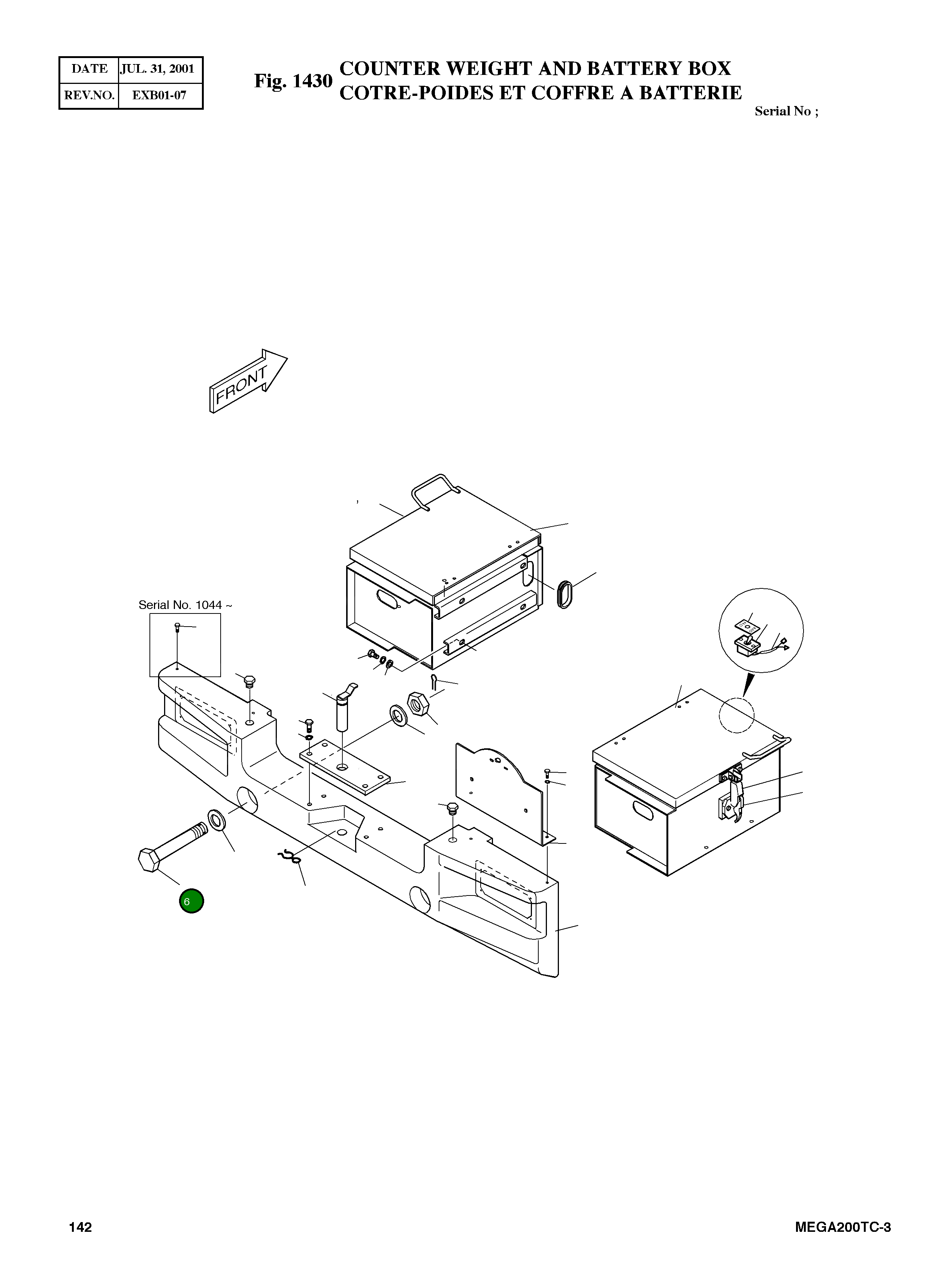 Болт M39X3.0X200 2120-1246D9 Komatsu