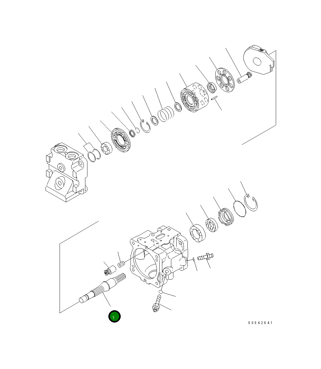 Вал 708-1T-12410 Komatsu