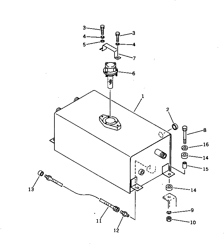Бак 258-80-22101 Komatsu