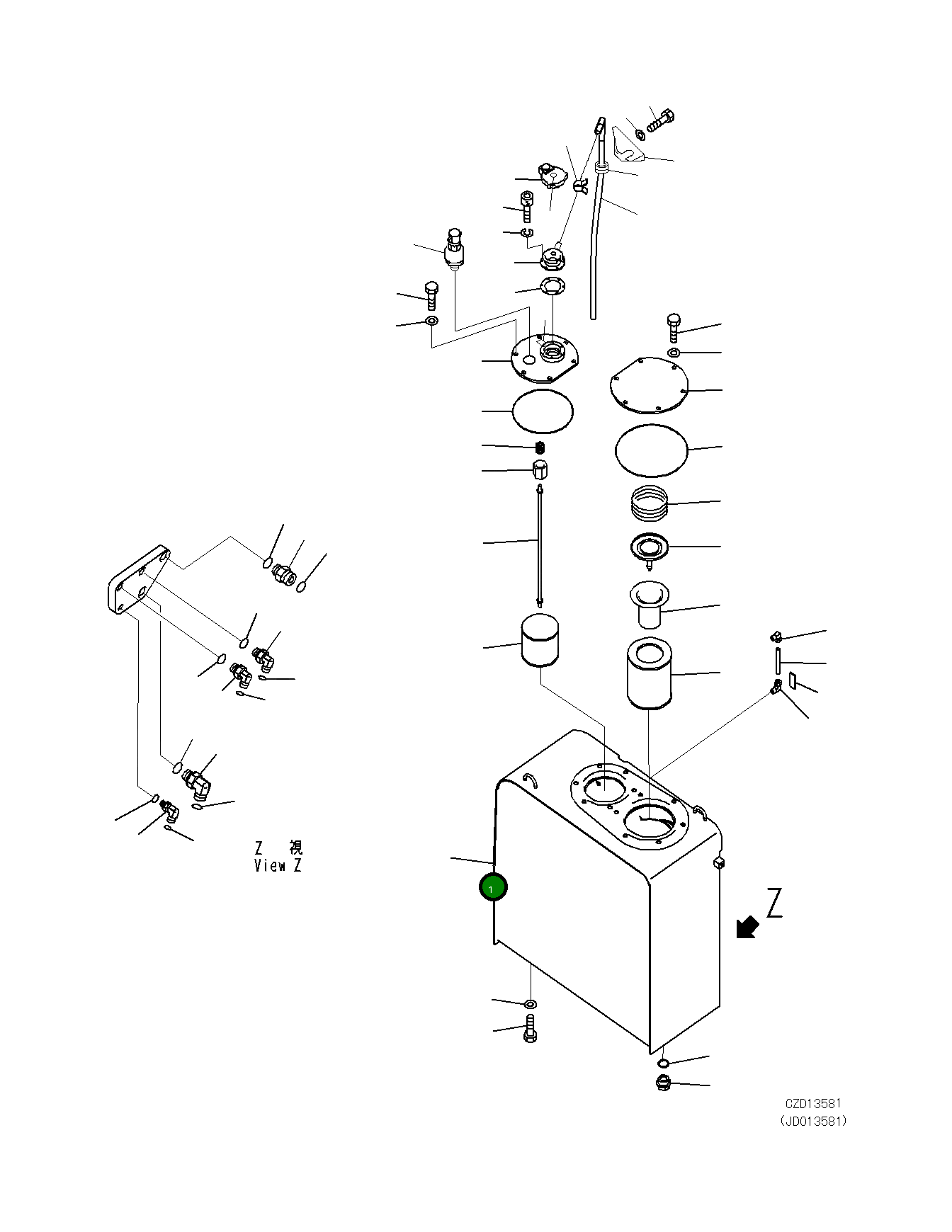 Бак 20Y-60-42111 Komatsu