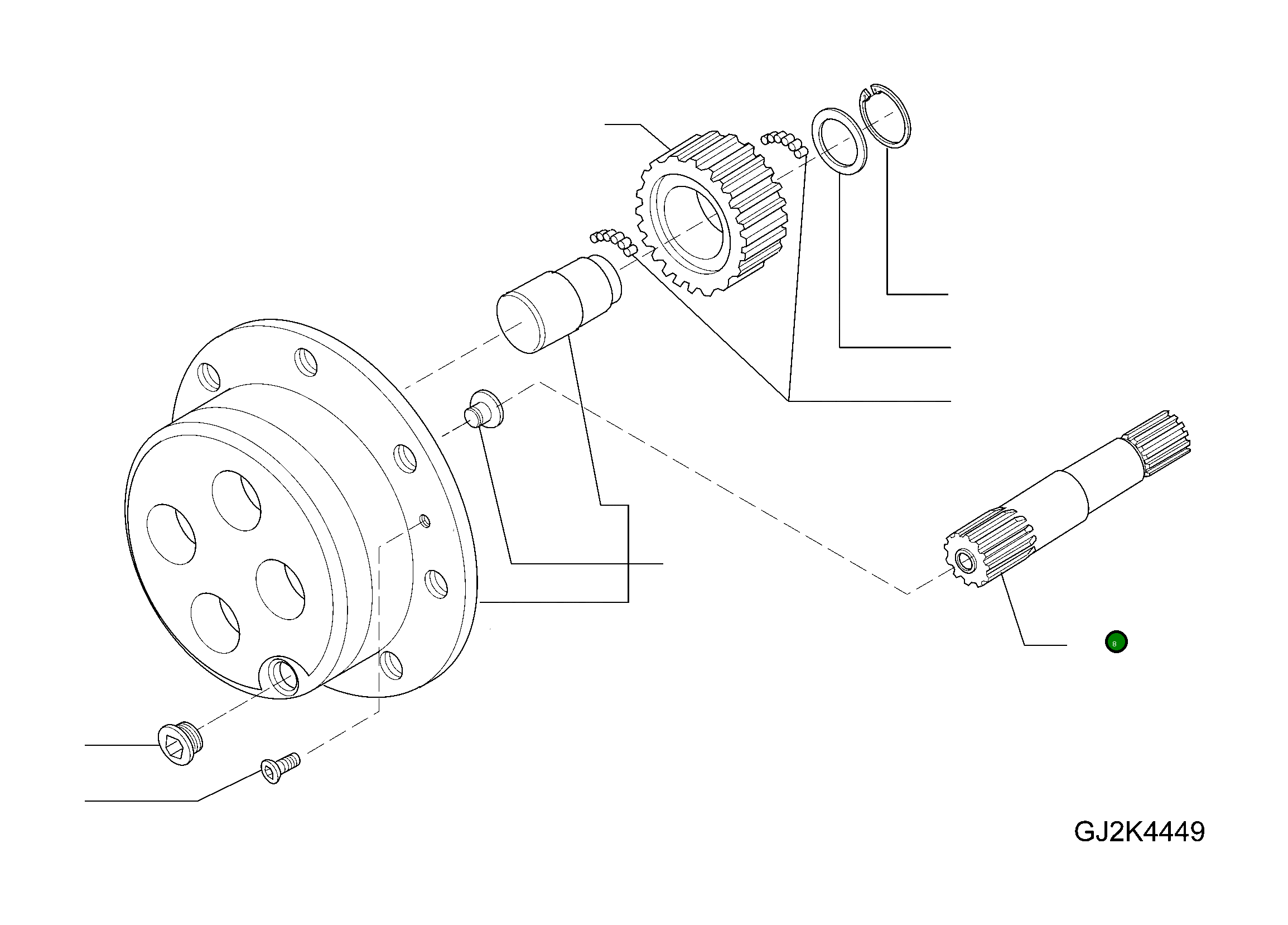 Вал 42W-23-H0P81 Komatsu