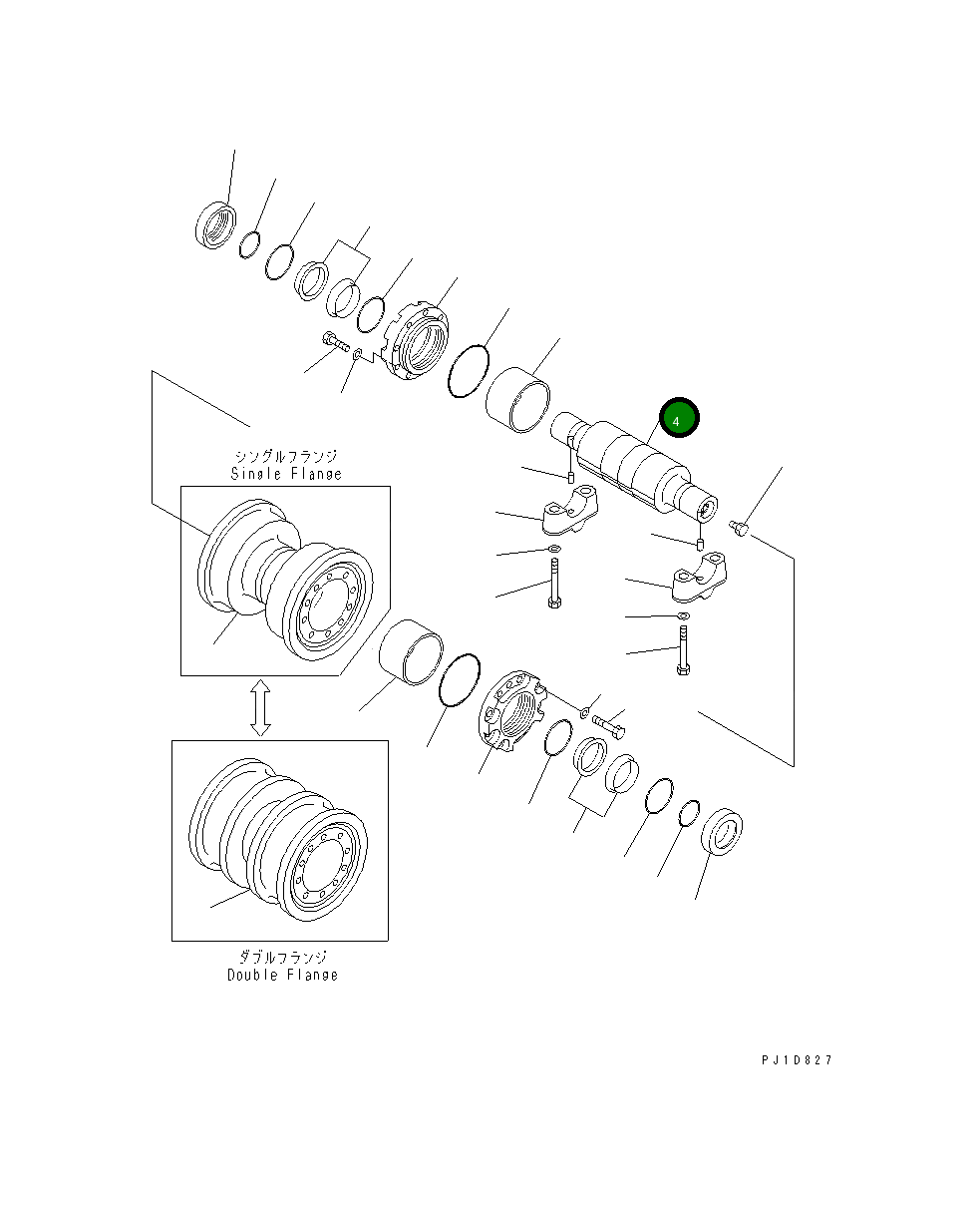 Вал 17M-30-27130 Komatsu