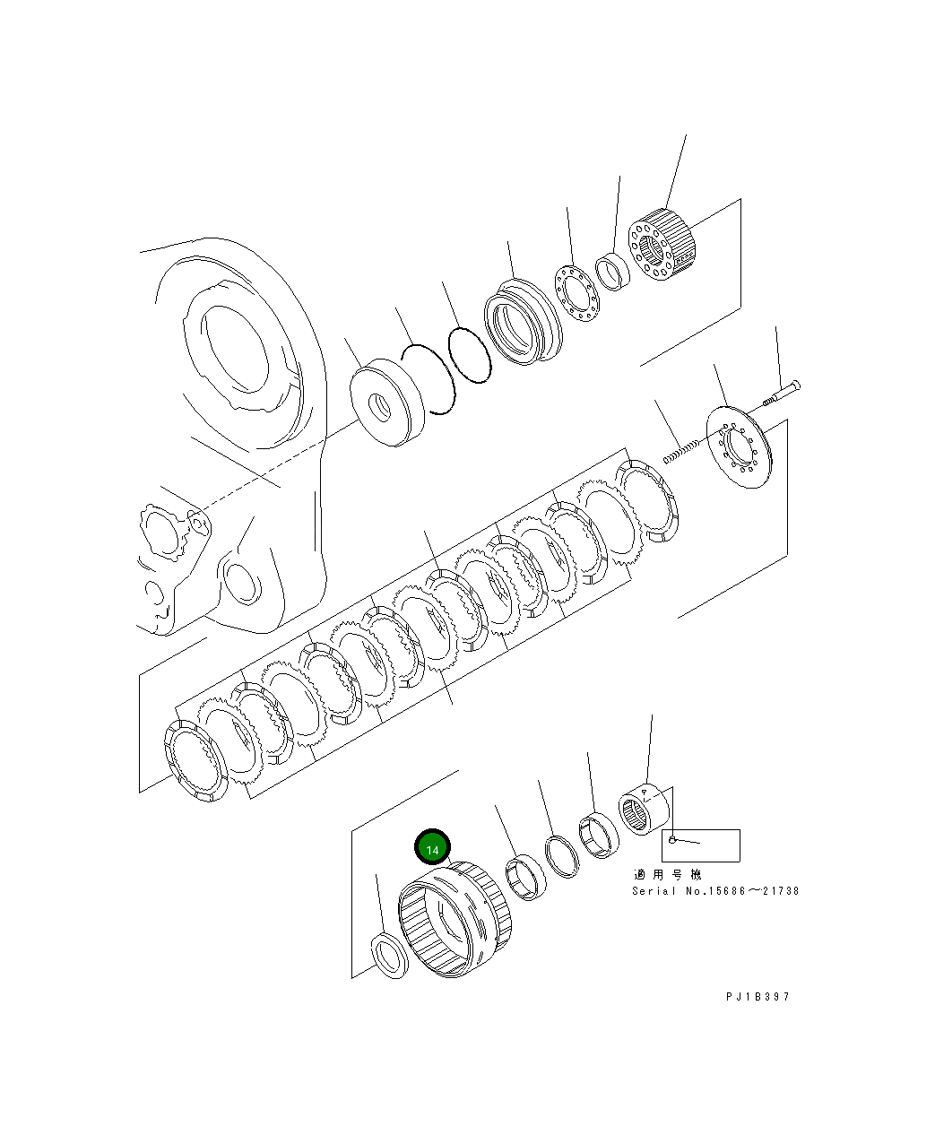 Барабан 176-76-63310 Komatsu