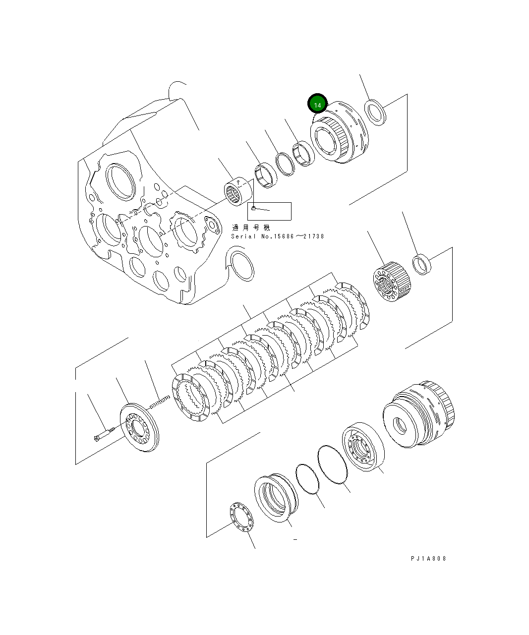 Барабан 176-76-63220 Komatsu