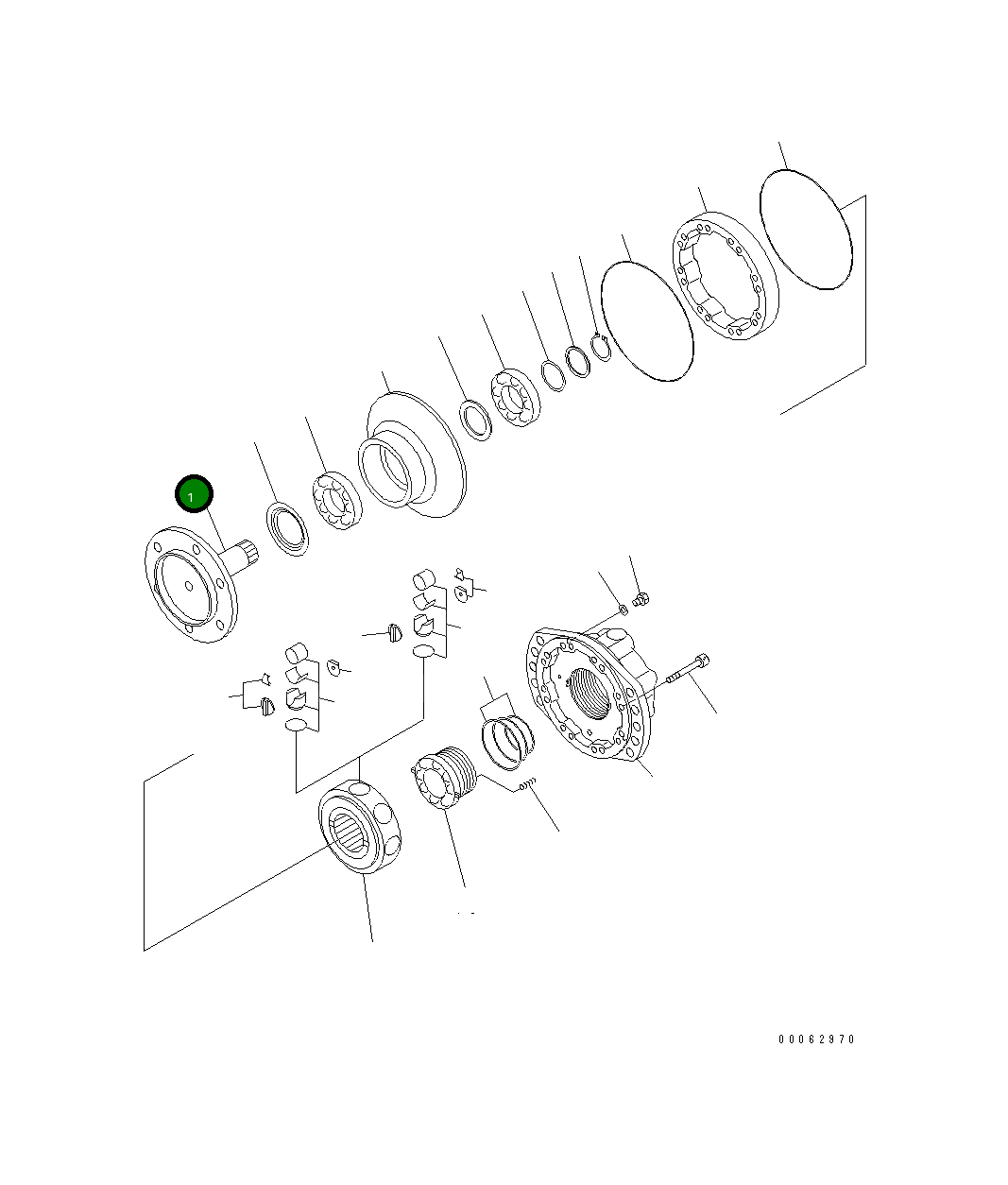 Вал PM001330077L Komatsu