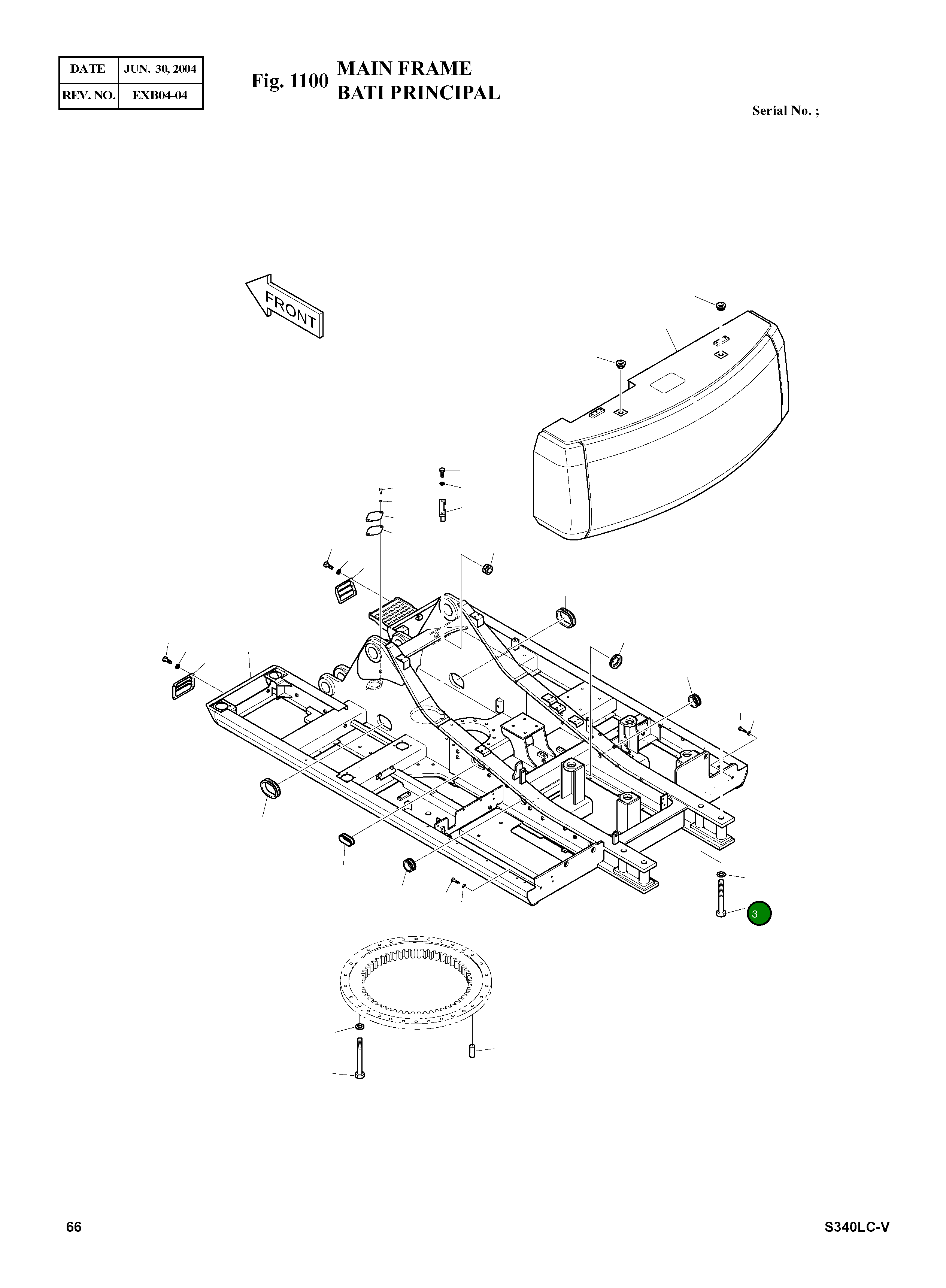 Болт M39X3.0X310 120-00272A Komatsu
