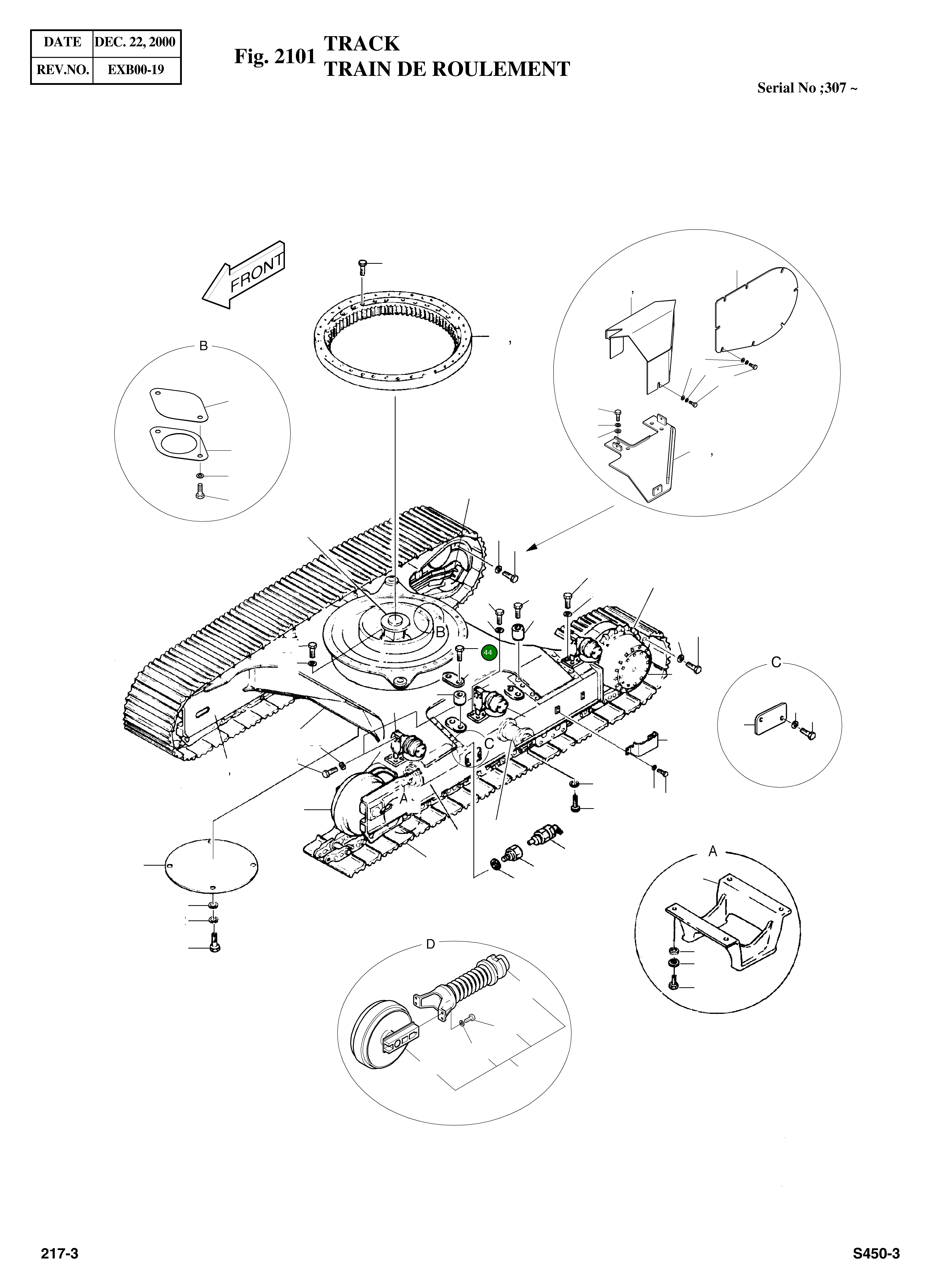 Болт M33X3.0X120 120-00041 Komatsu