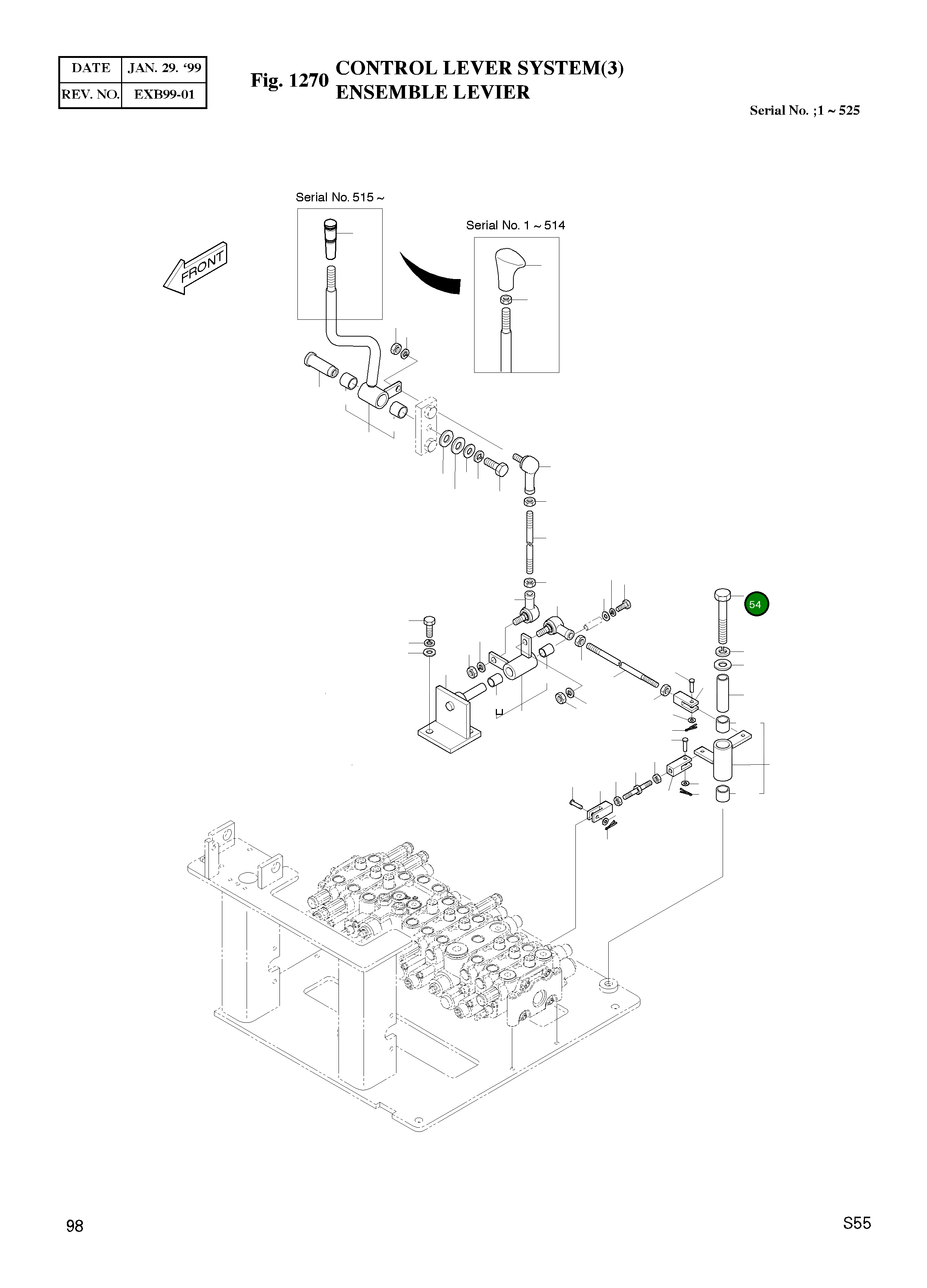 Болт M14X95 S0563853 Komatsu