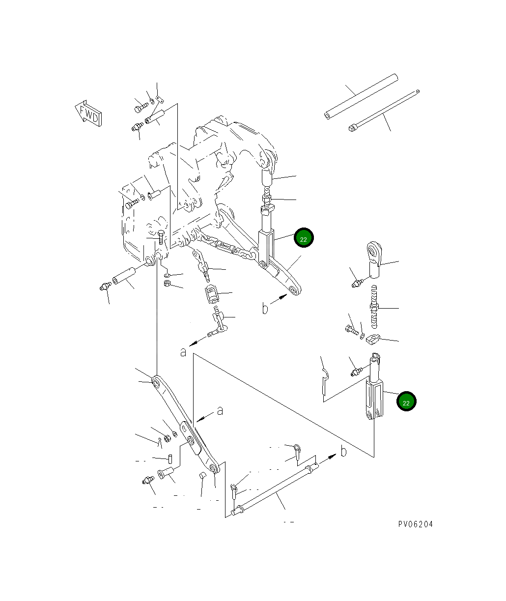 Вилка 120-X54-1130 Komatsu