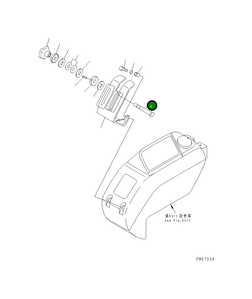 Вал 277-43-54250 Komatsu