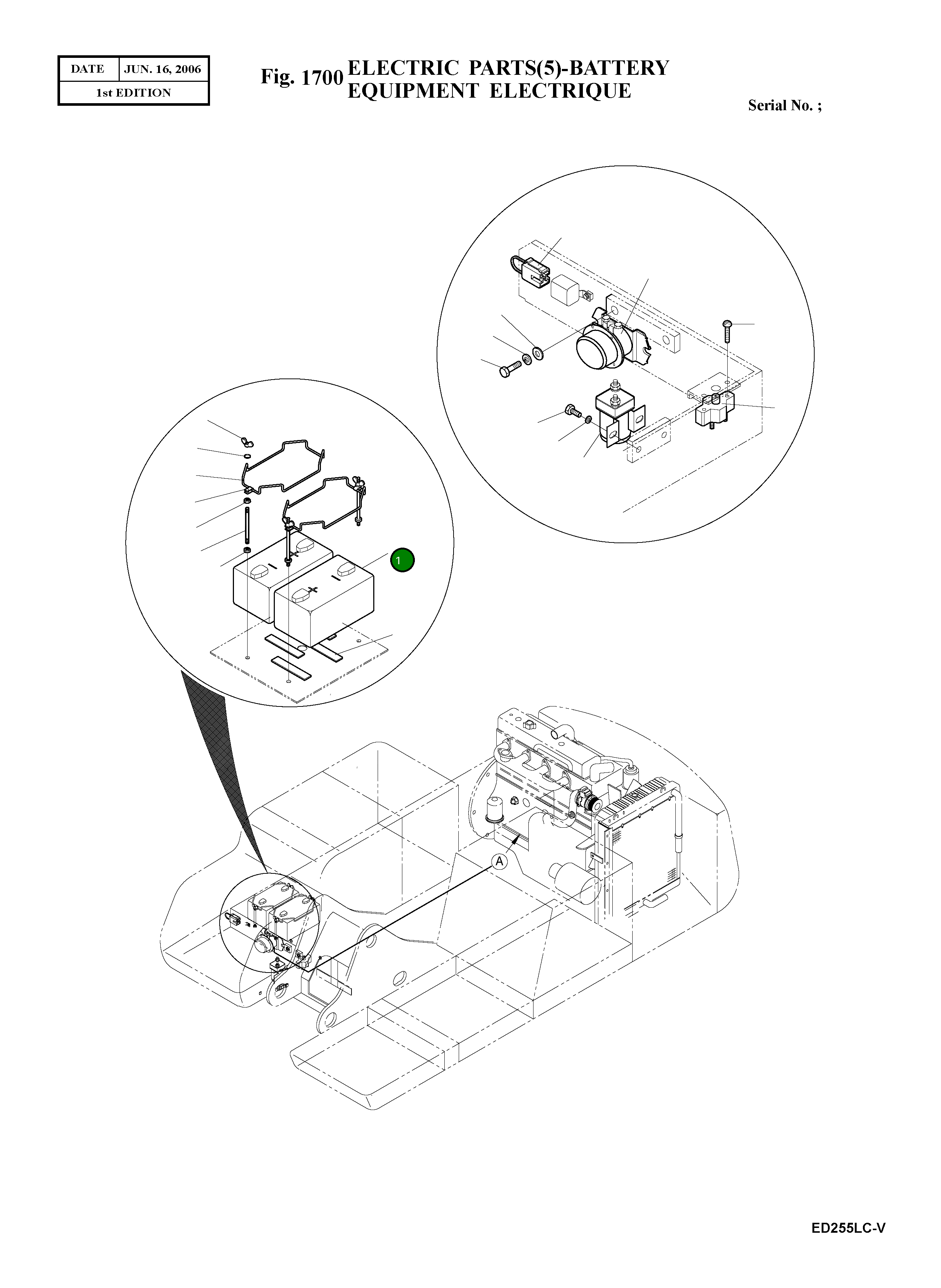 Аккумулятор MF100 2506-1104 Komatsu