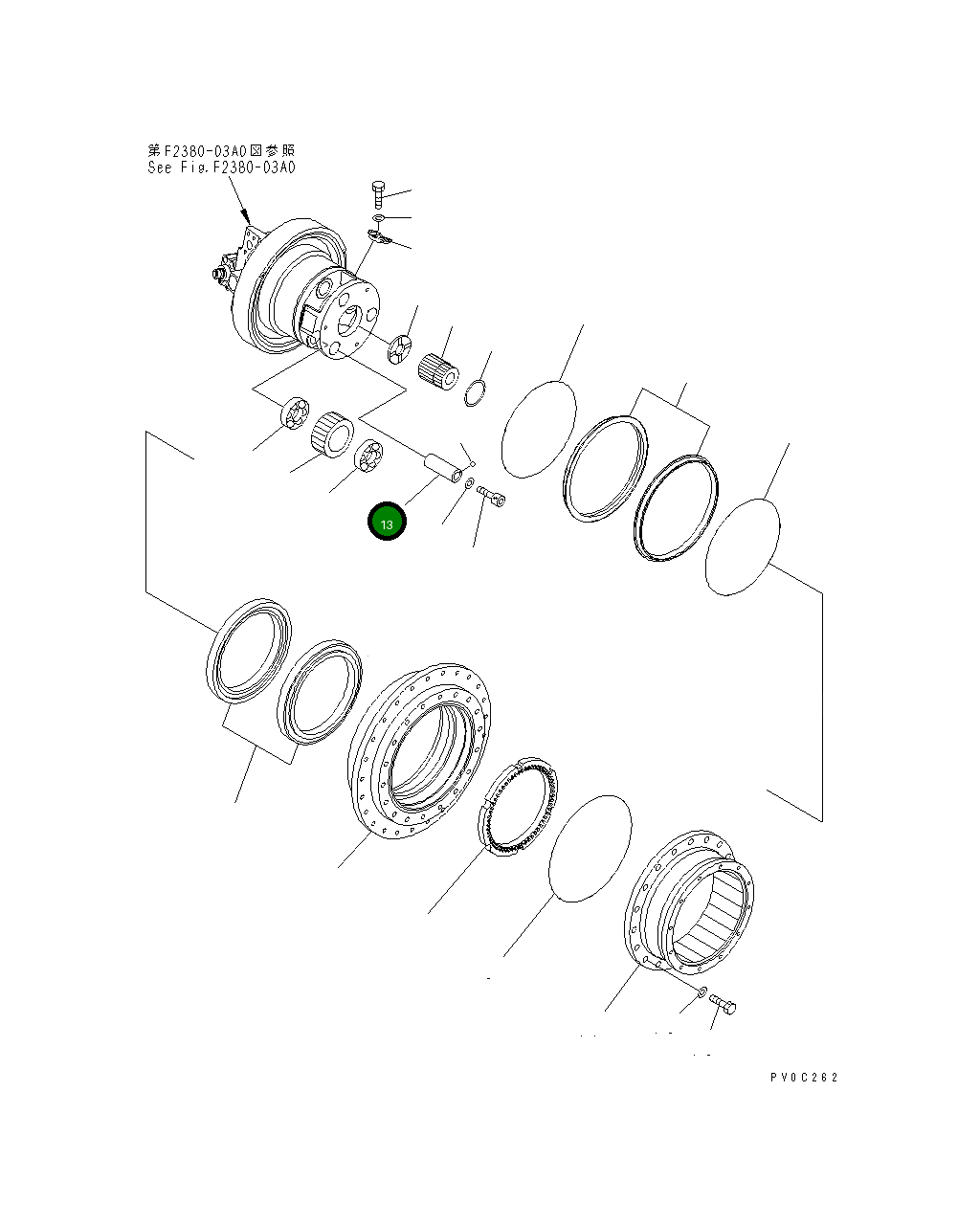 Вал 11Y-27-11220 Komatsu