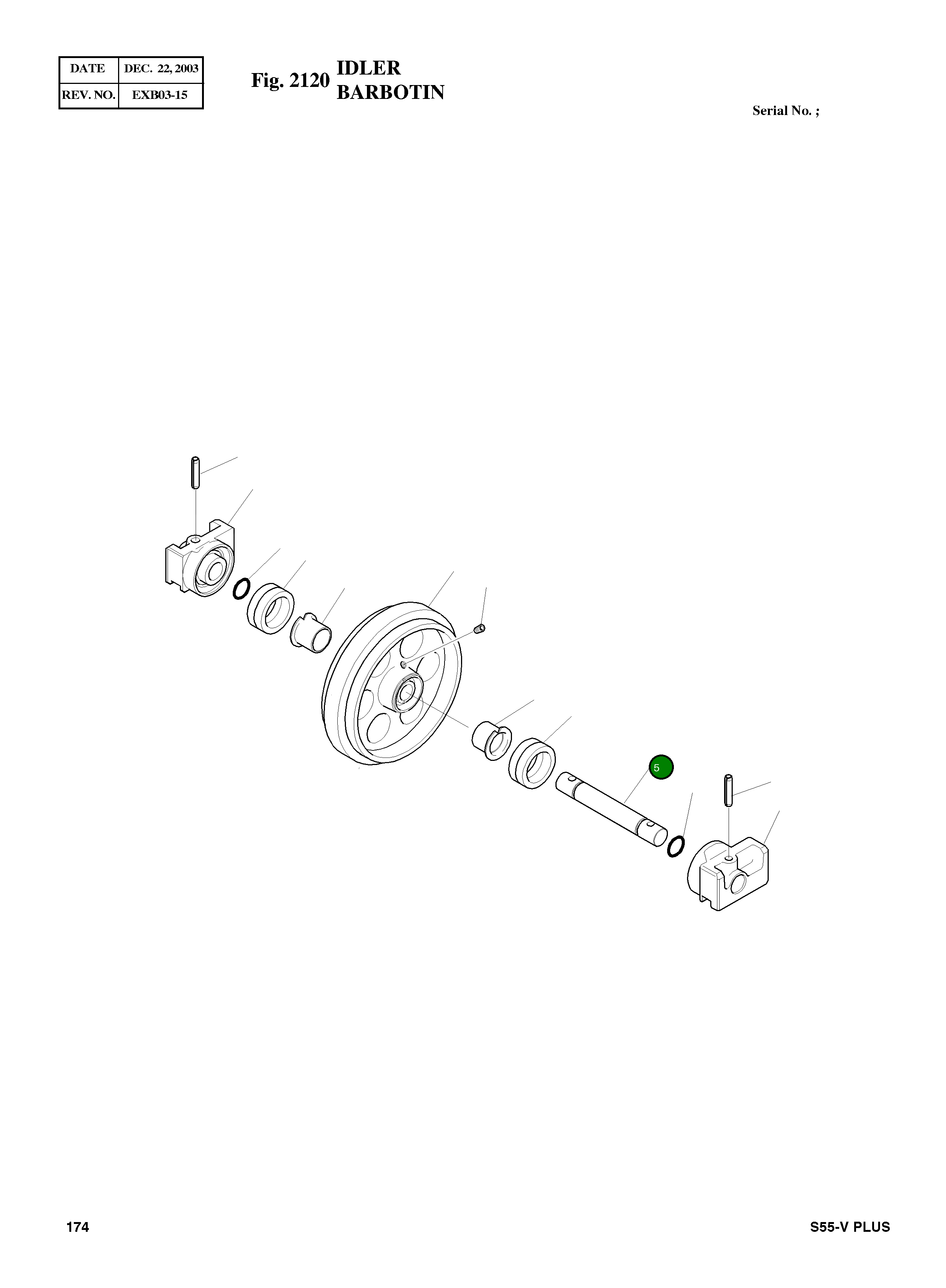 Вал 2112-1238 Komatsu