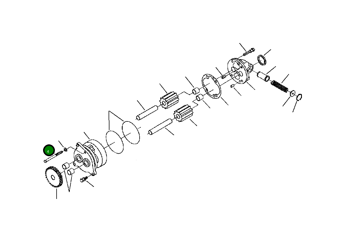 Болт (3/8-16x4 1/4 IN) 1238 073 H1 Komatsu