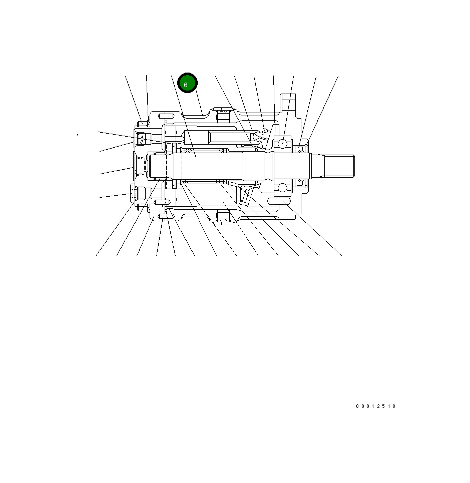 Вал KB20461-30234 Komatsu